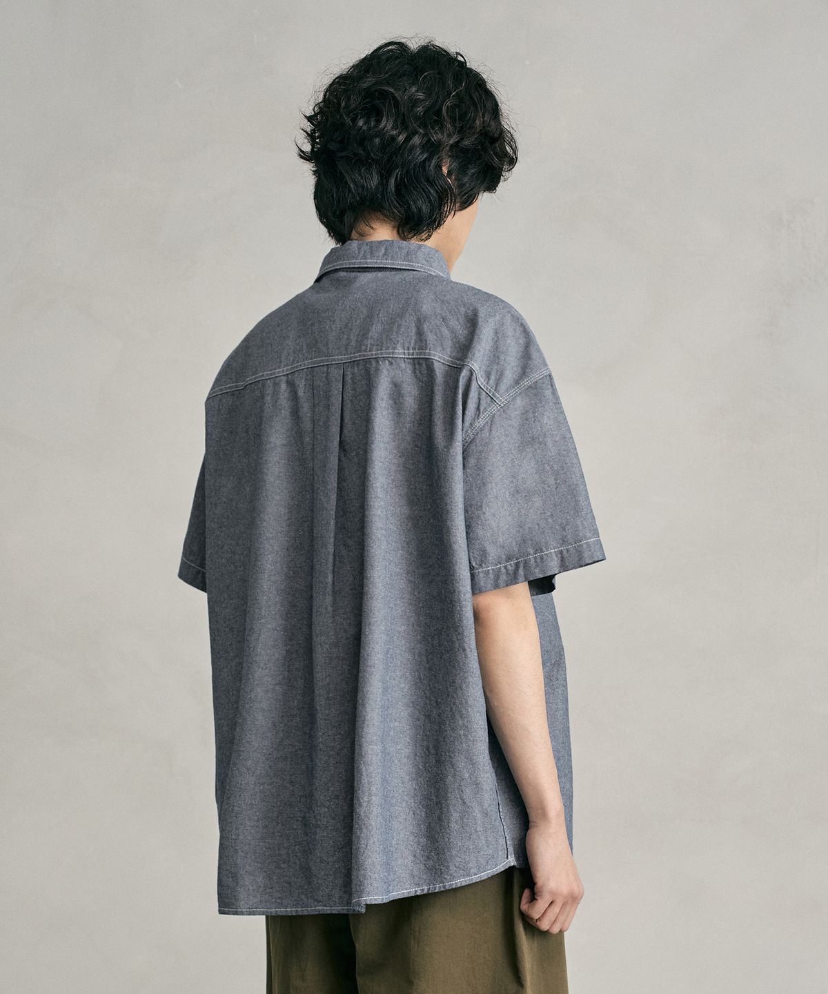 데케트(DECET) Chambray Over Short Shirt DCSH012LightBlue