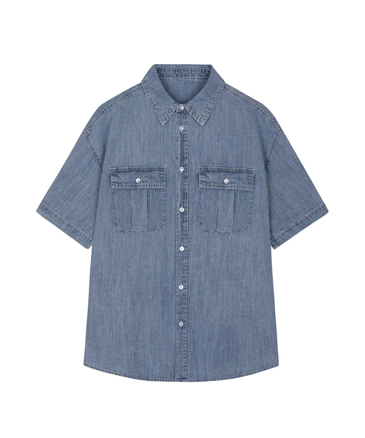 데케트(DECET) Denim Work Short Shirts DCSH010LightBlue