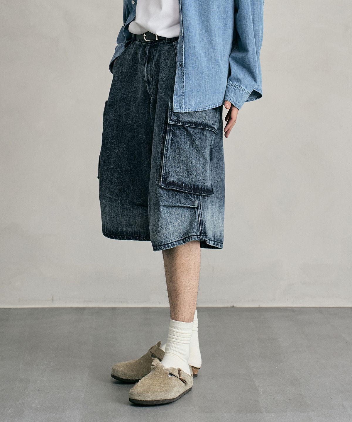 데케트(DECET) M51 Field Denim Shorts DCPT061BlueA