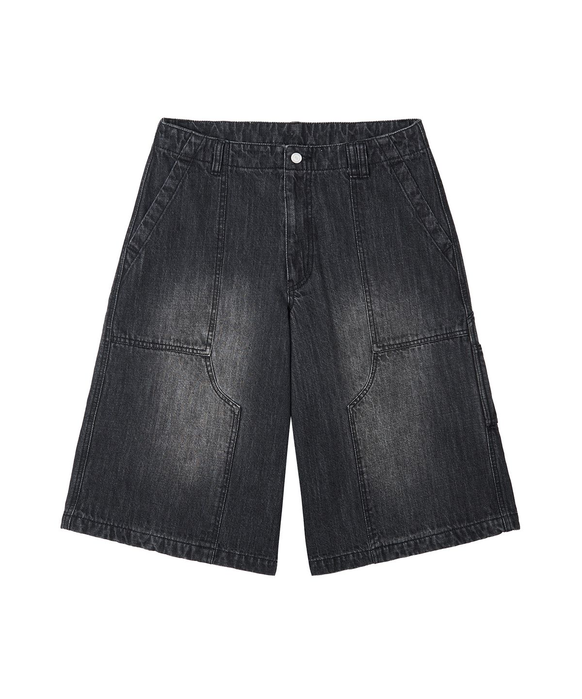 데케트(DECET) Double Knee Denim Shorts DCPT062BlackA