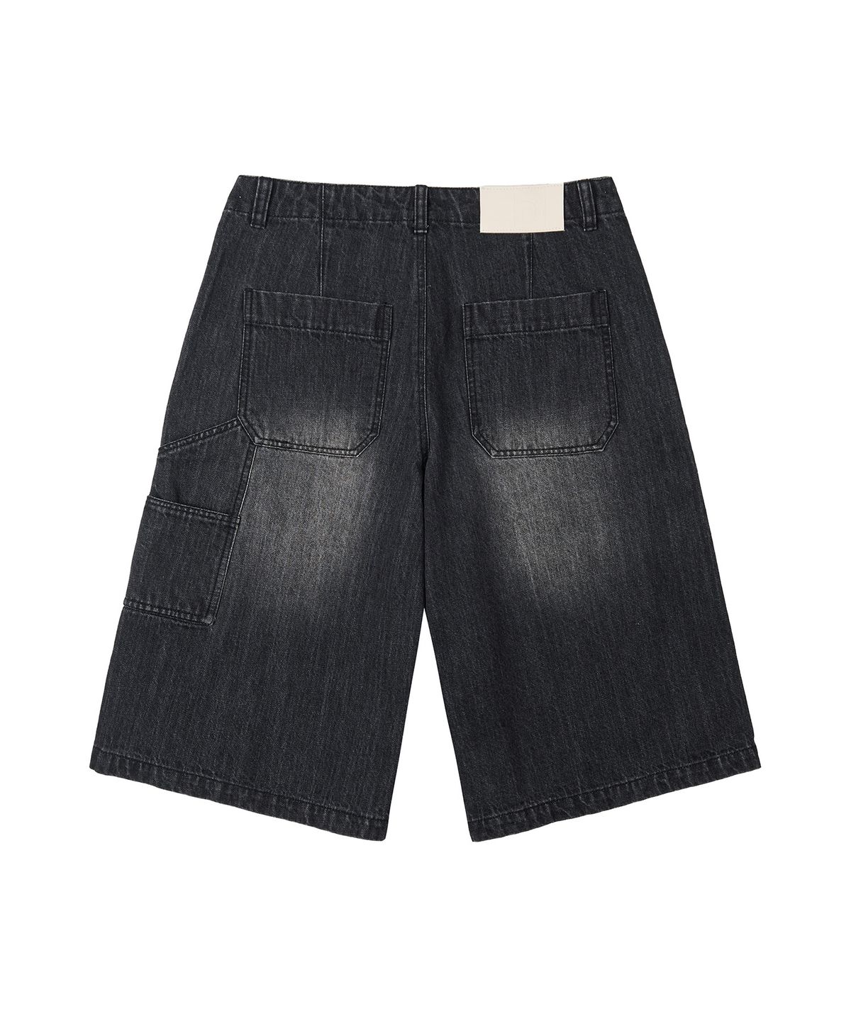 데케트(DECET) Double Knee Denim Shorts DCPT062BlackA