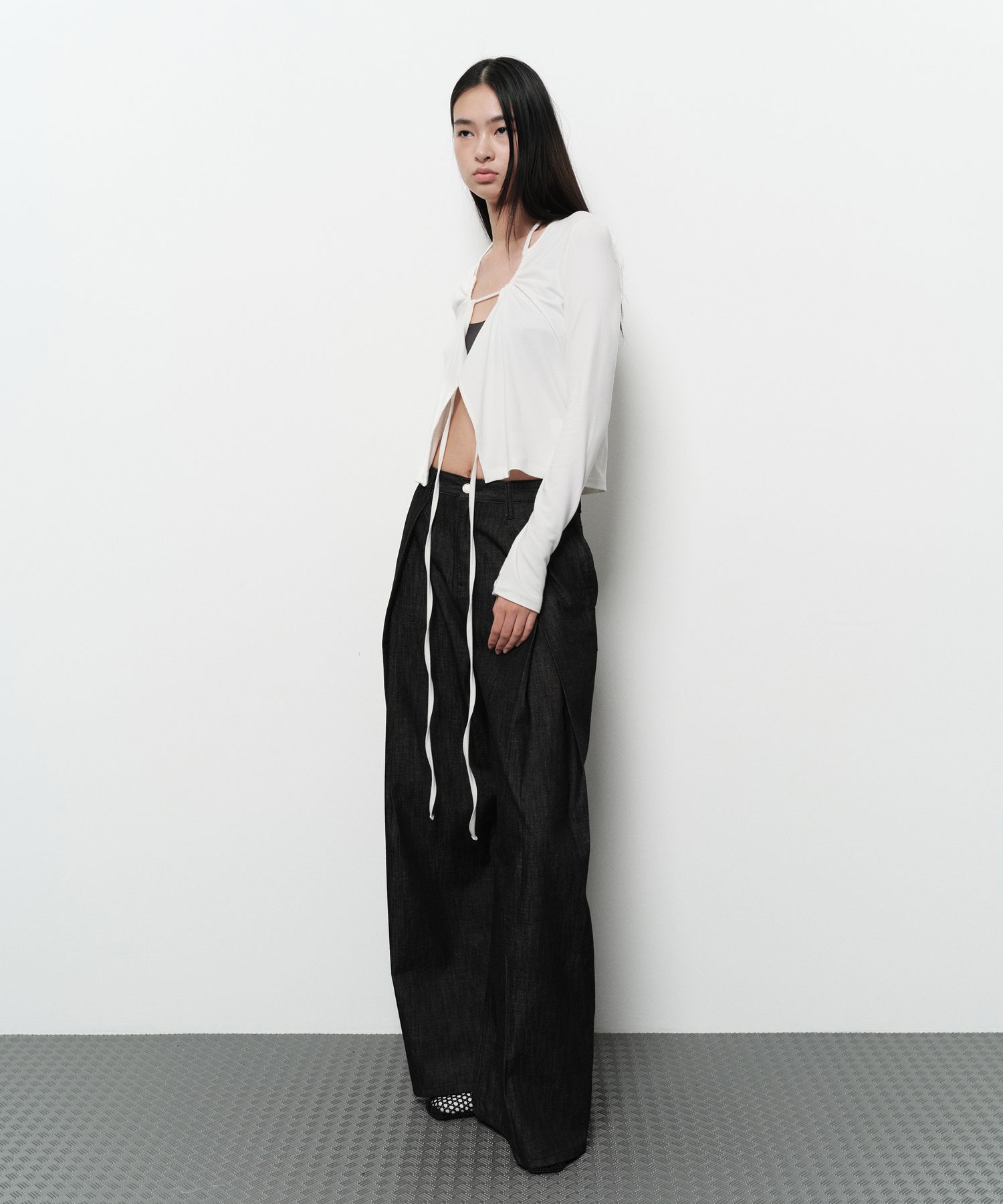 【DIAGONAL】STRING WRAP TOP MUSINSA | DIAGONAL STRING WRAP TOP (ivory)