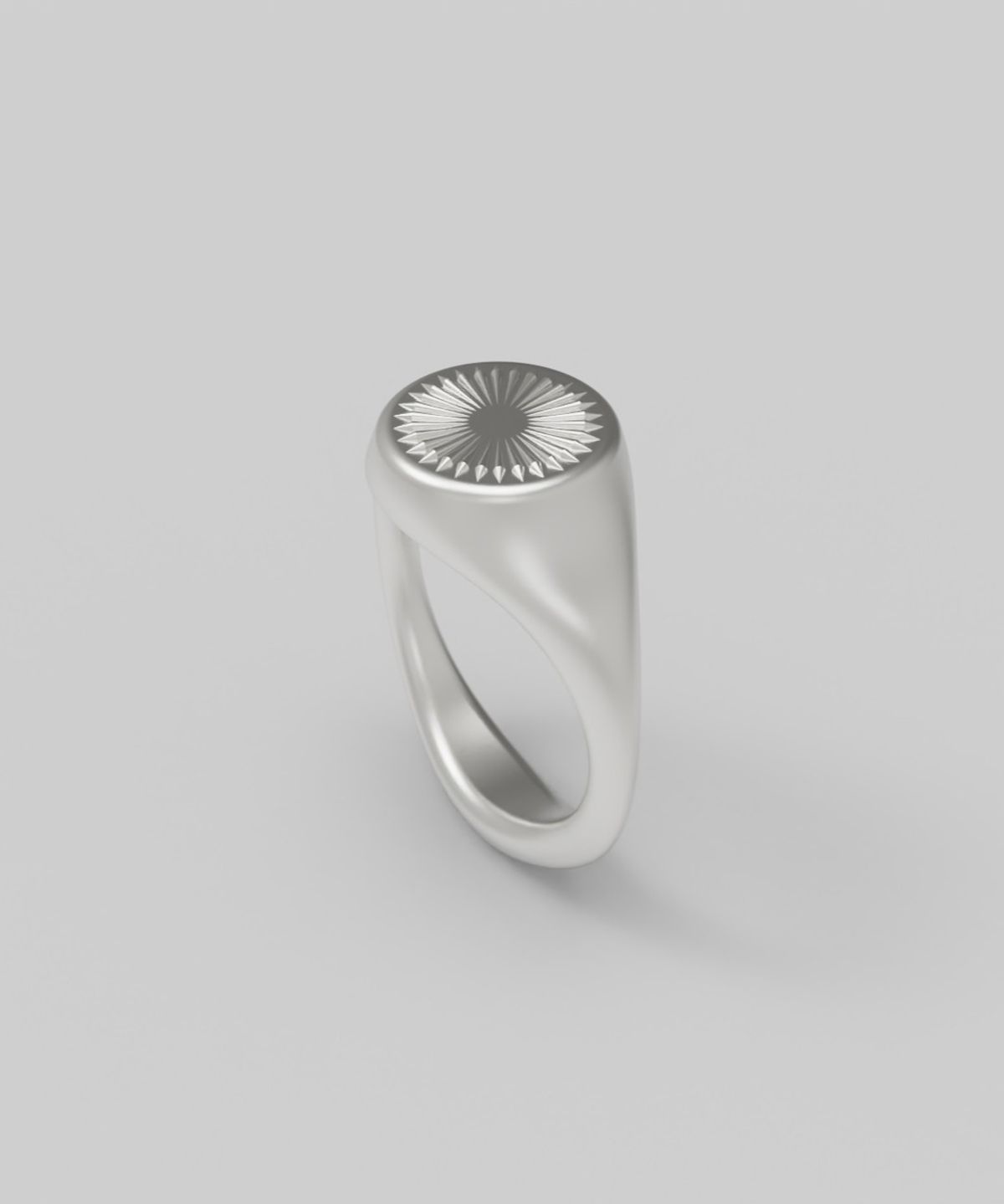 르네오브제(RENEOBJET) SIG  RADIAL RAISED RING  [925 STERLING SILVER]  시그넷링 반지