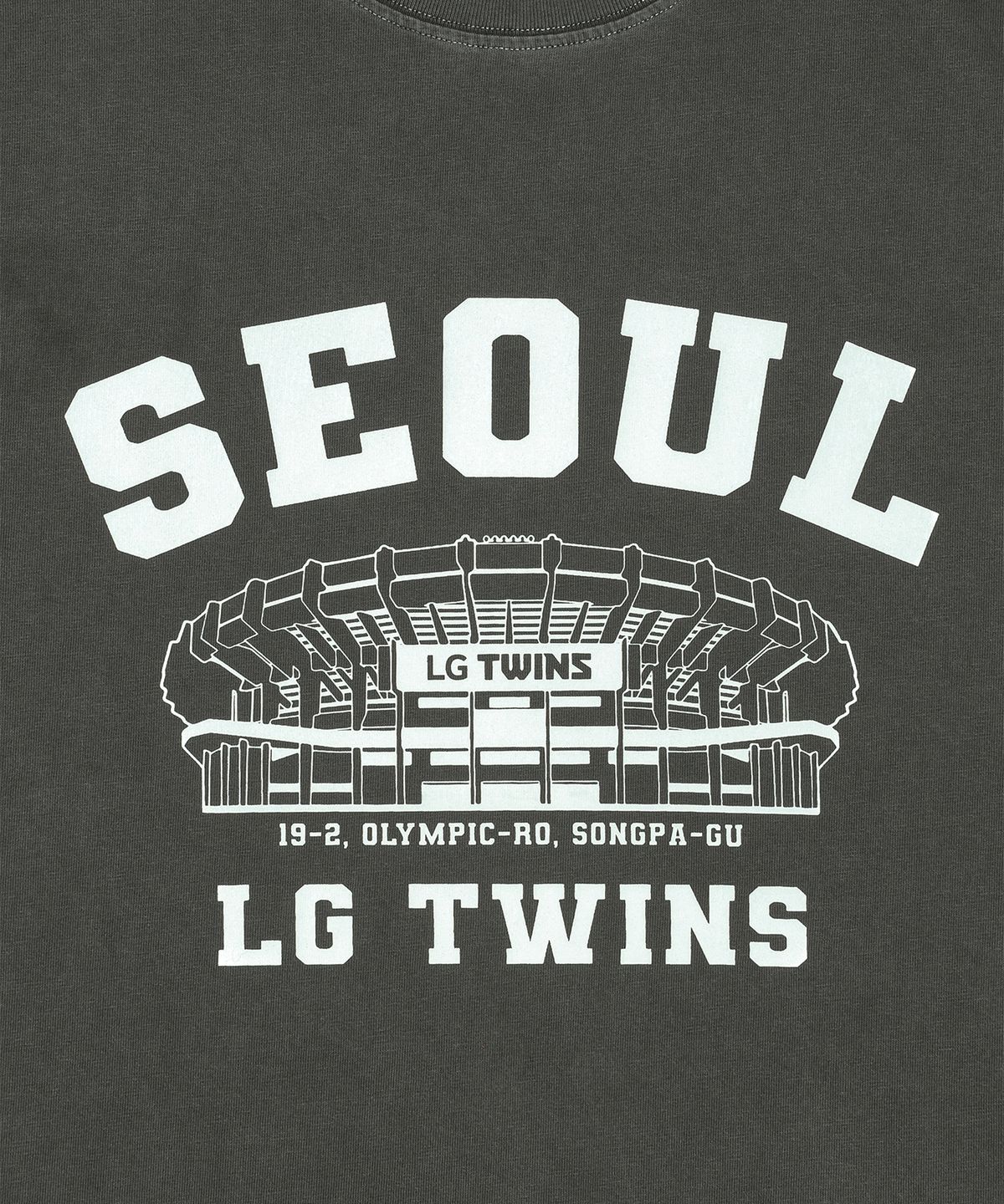 한국야구위원회(KBO) MSS x KBO 볼파크 반소매 티셔츠 차콜그레이 [서울 LG 트윈스]