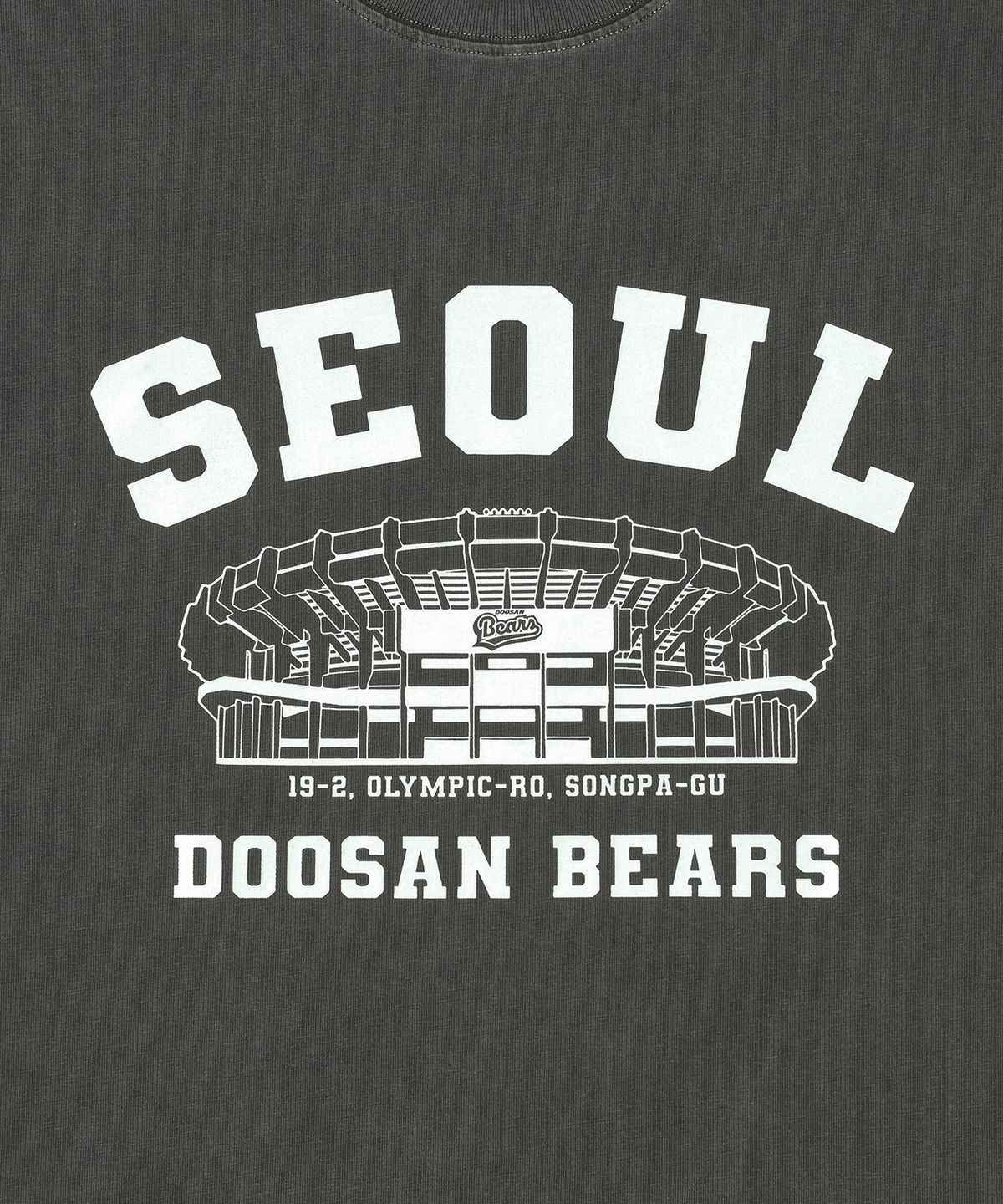 한국야구위원회(KBO) MSS x KBO 볼파크 반소매 티셔츠 차콜그레이 [서울 두산 베어스]
