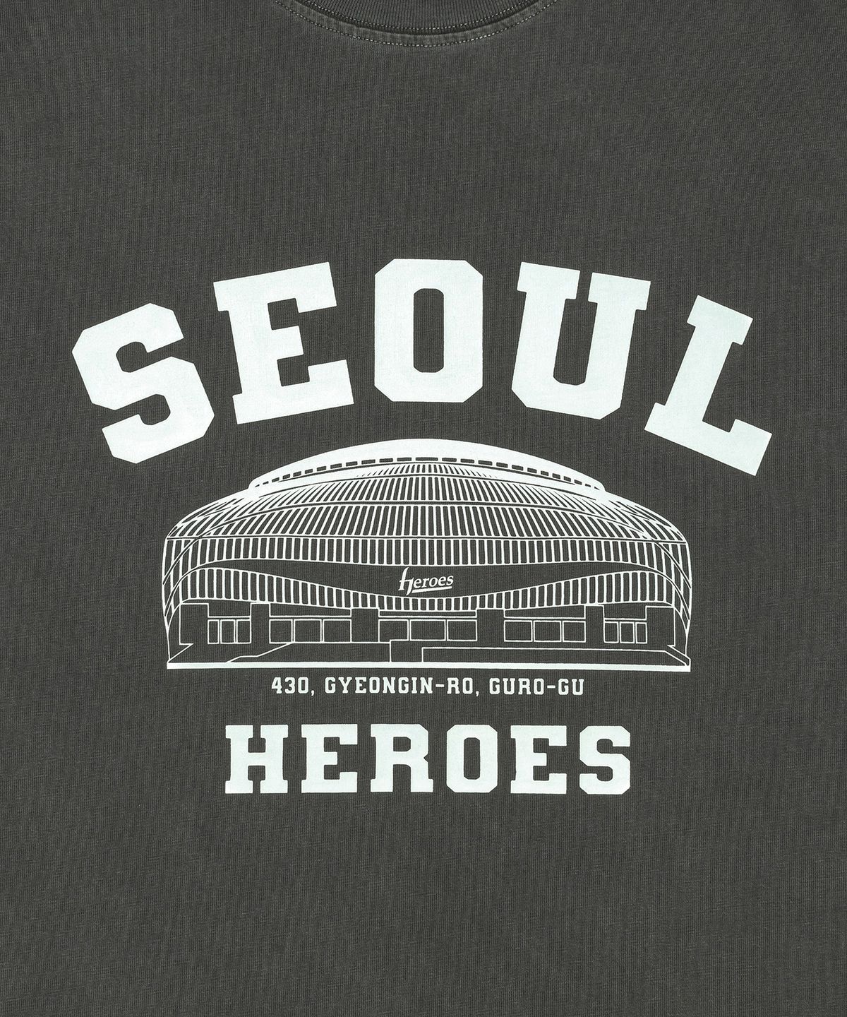 한국야구위원회(KBO) MSS x KBO 볼파크 반소매 티셔츠 차콜그레이 [서울 히어로즈]