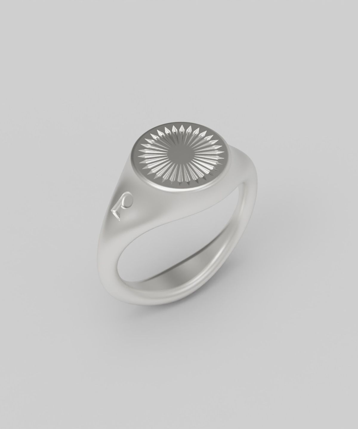 르네오브제(RENEOBJET) SIG  RADIAL ENGRAVED RING  [925 STERLING SILVER]  시그넷링 반지