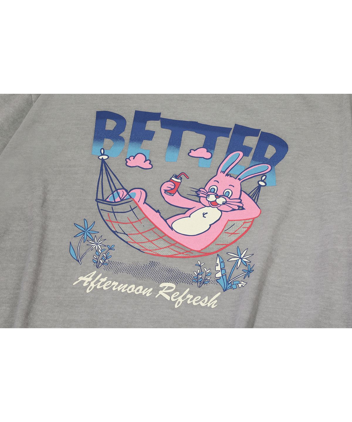 꼼파뇨(CPGN STUDIO) Better Hoppi 피그먼트 반팔티 고스트그레이