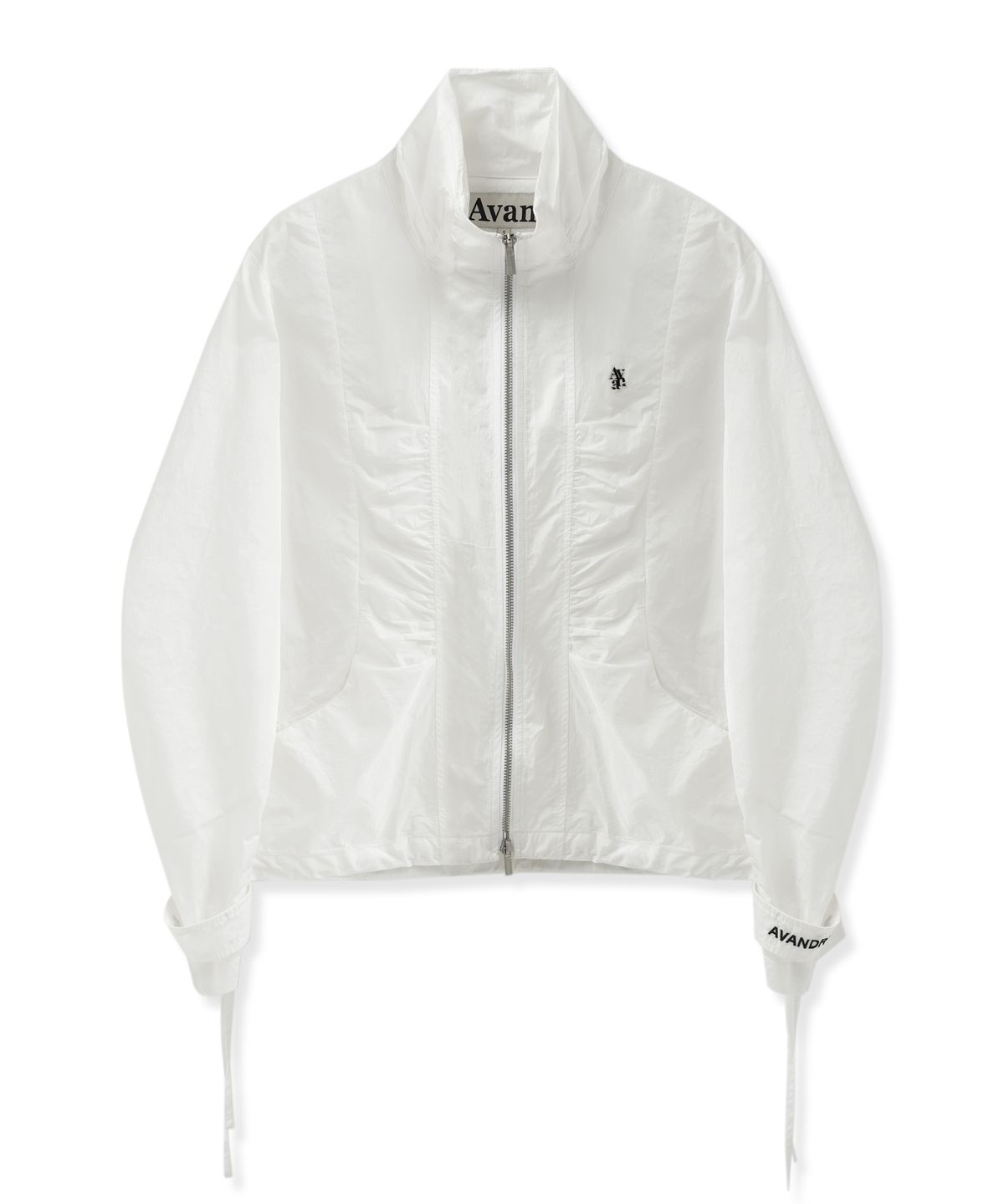 어반드레스(AVANDRESS) Rib Taslan Shirring Zip-up - 4COL