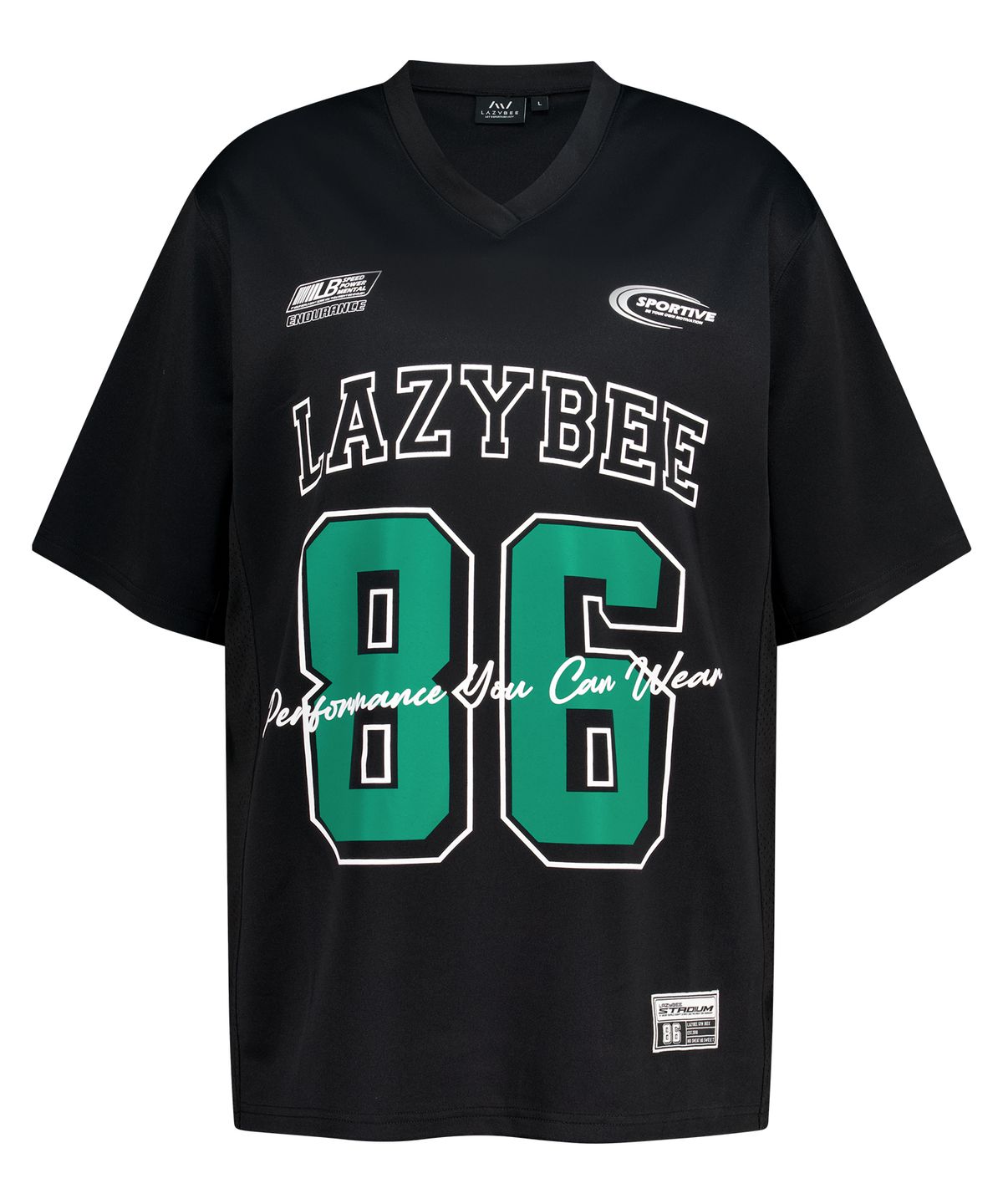 레이지비(LAZYBEE) [SET] 럭비 져지 티셔츠 오버핏 반팔 + 버뮤다 팬츠 반바지 M (4컬러)
