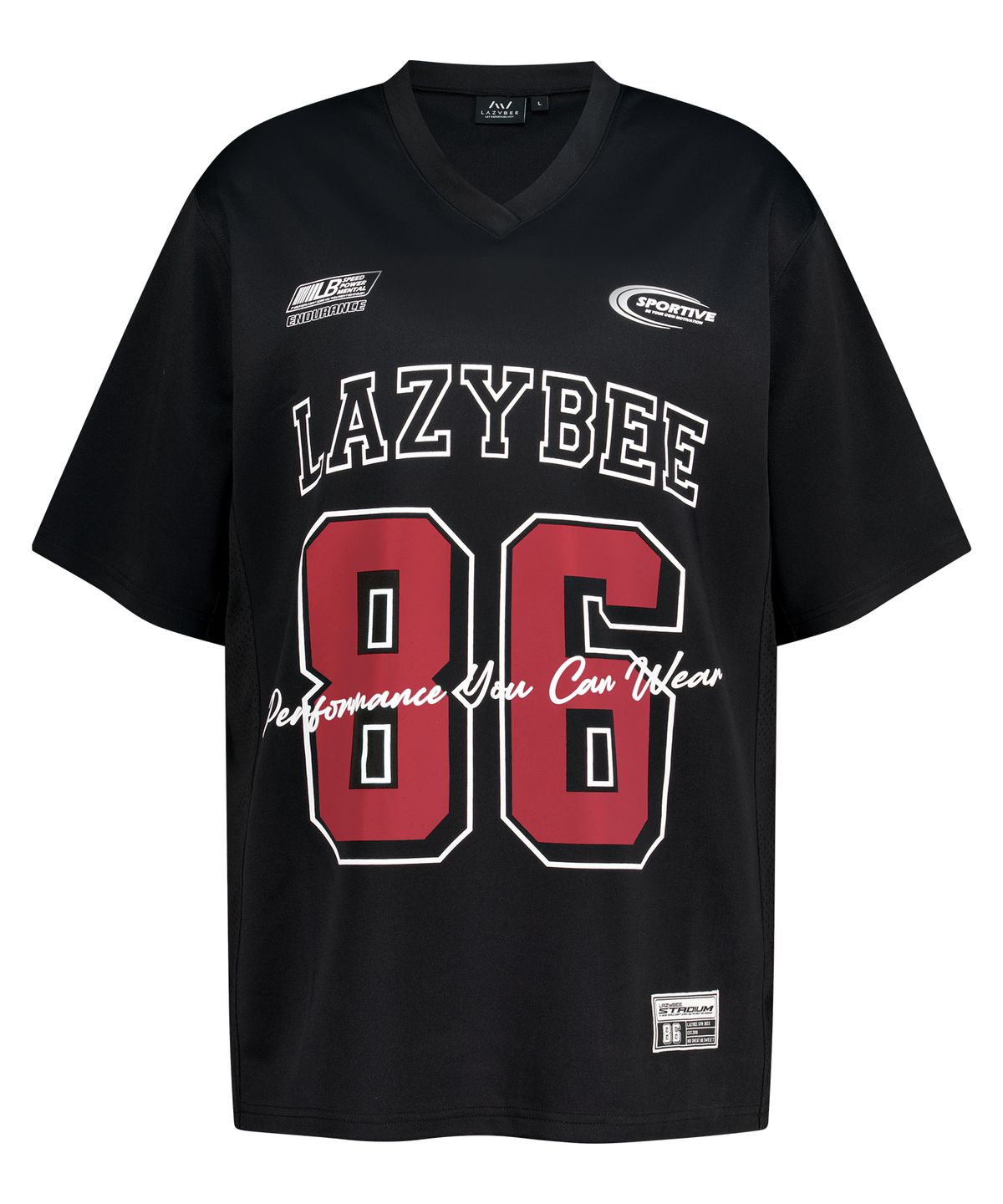 레이지비(LAZYBEE) [SET] 럭비 져지 티셔츠 오버핏 반팔 + 버뮤다 팬츠 반바지 M (4컬러)
