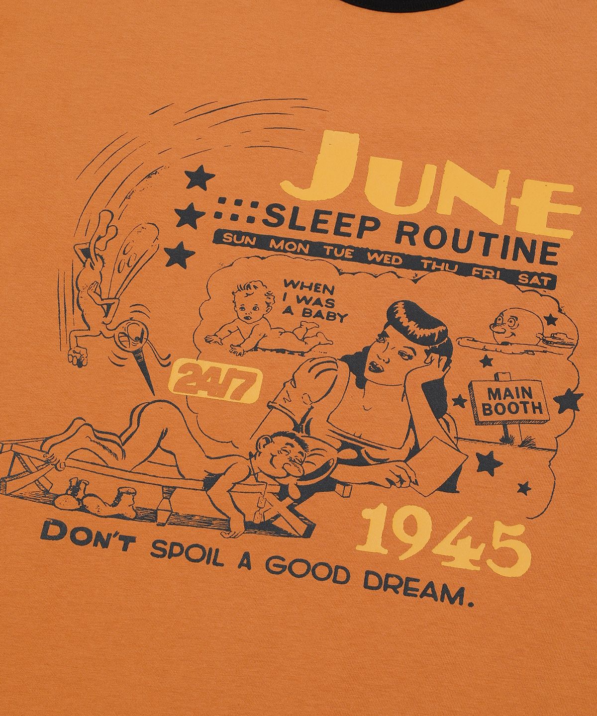 메인부스(MAINBOOTH) Sleep Routine T-shirt(ORANGE)