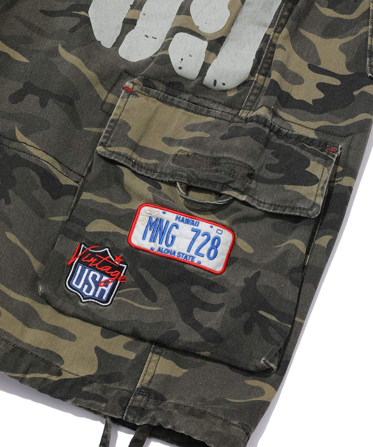 메인부스(MAINBOOTH) Vintage Patch Cargo Shorts(CAMO)