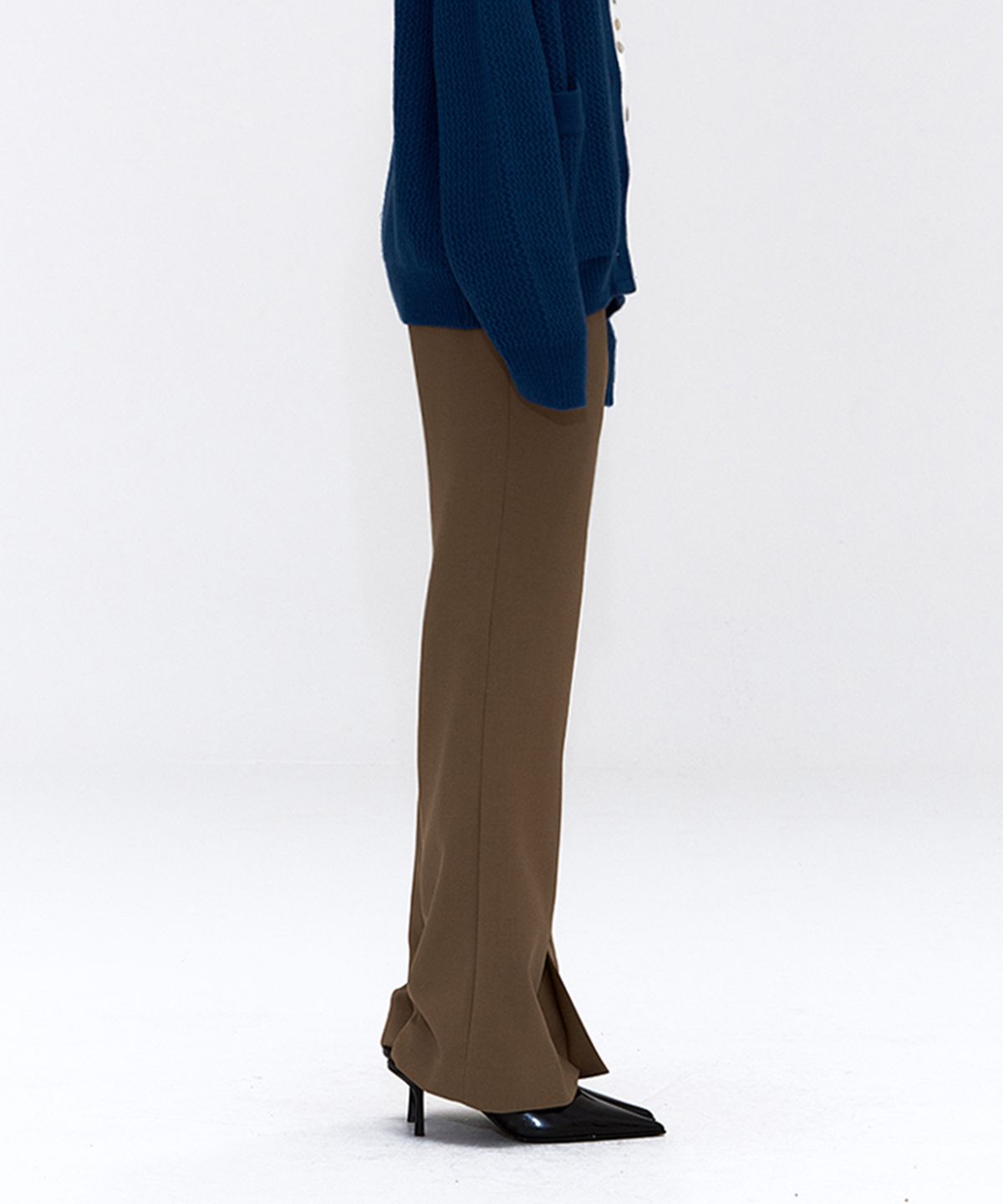 에르에르(ERER) Bootcut Dress Pants Camel