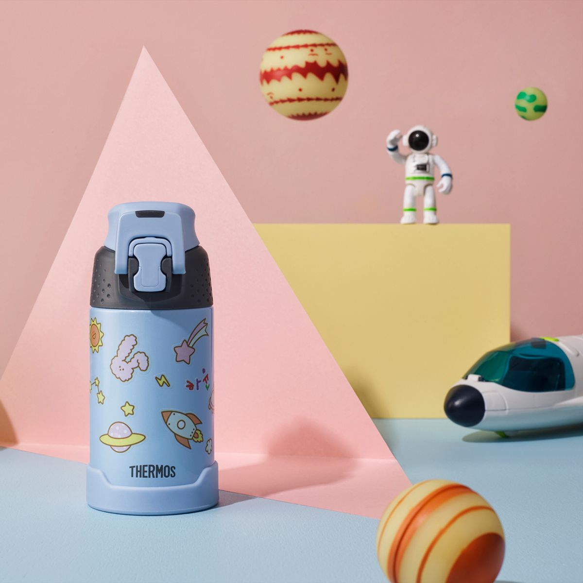 써모스(THERMOS) 보냉 텀블러 마이디자인 액티비티보틀 FJH-350K (350ml) 기본스티커포함