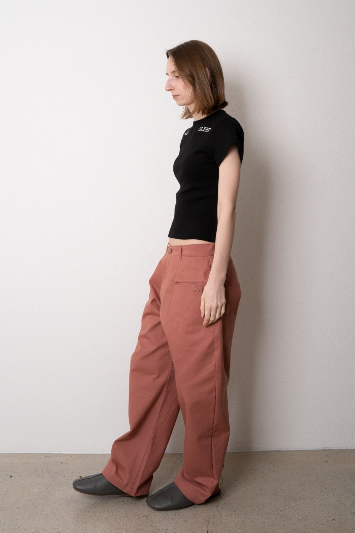 니드슬립(NEED SLEEP) curved button pants [in pink]