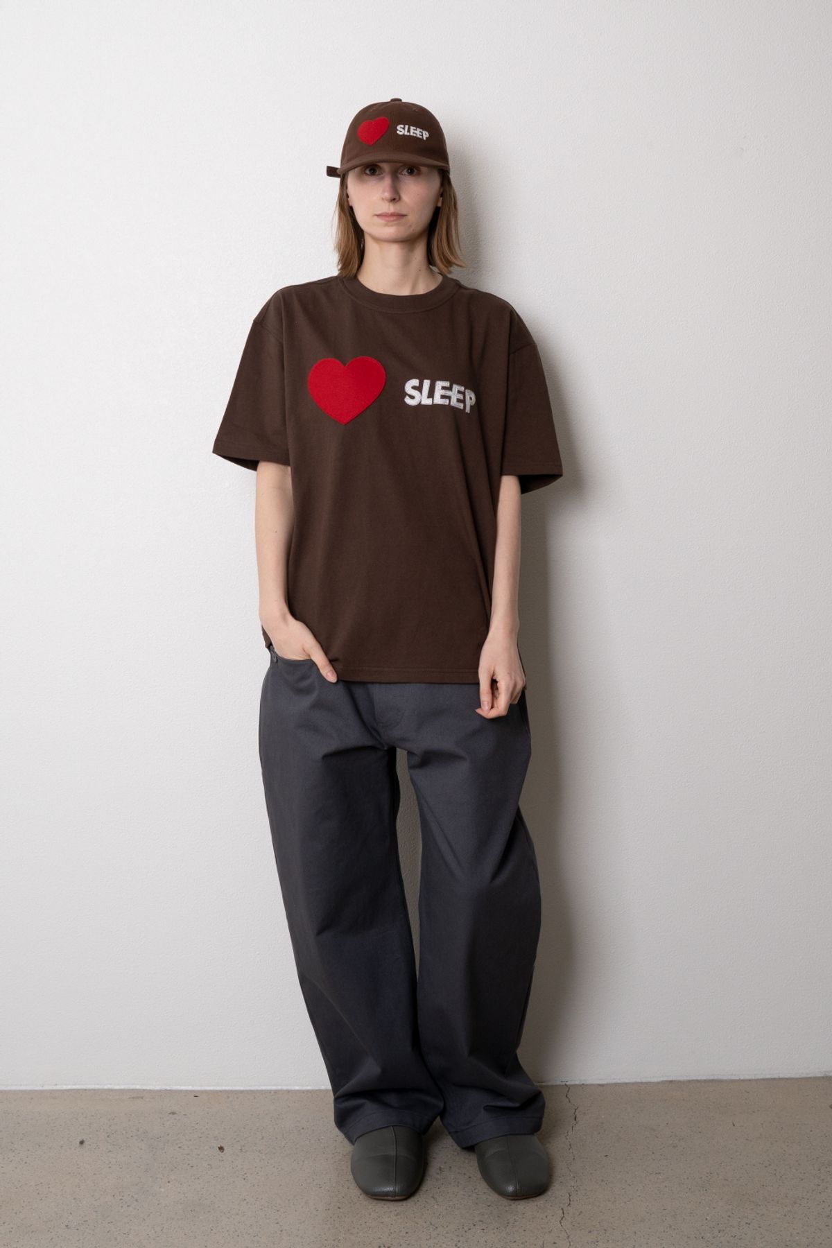 니드슬립(NEED SLEEP) i love sleep cap [brown]