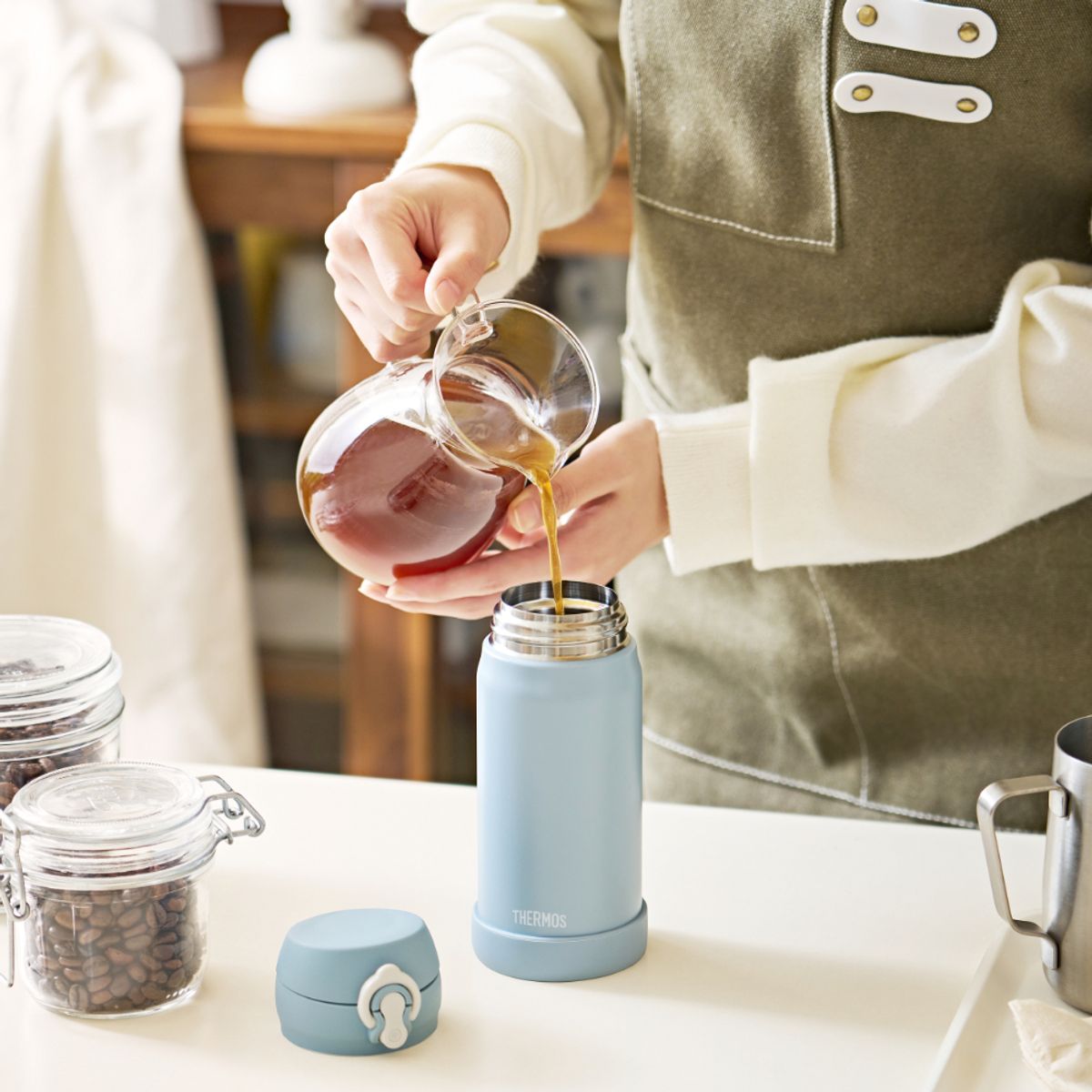 써모스(THERMOS) 보온보냉 뉴 데일리 원터치 텀블러 JNL-355K (350ml)