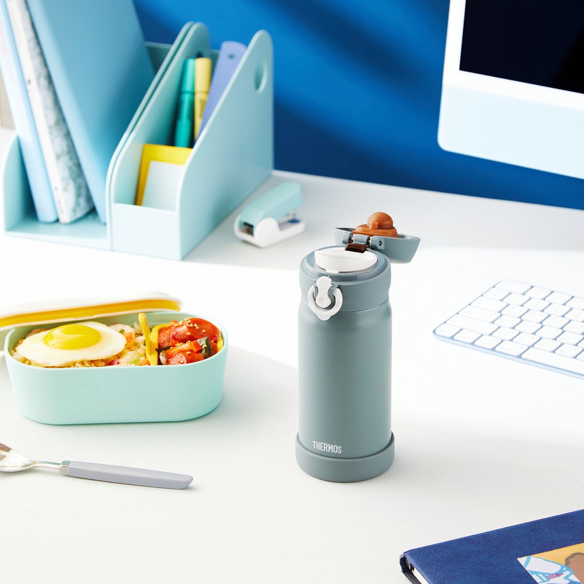 써모스(THERMOS) 보온보냉 뉴 데일리 원터치 텀블러 JNL-355K (350ml)