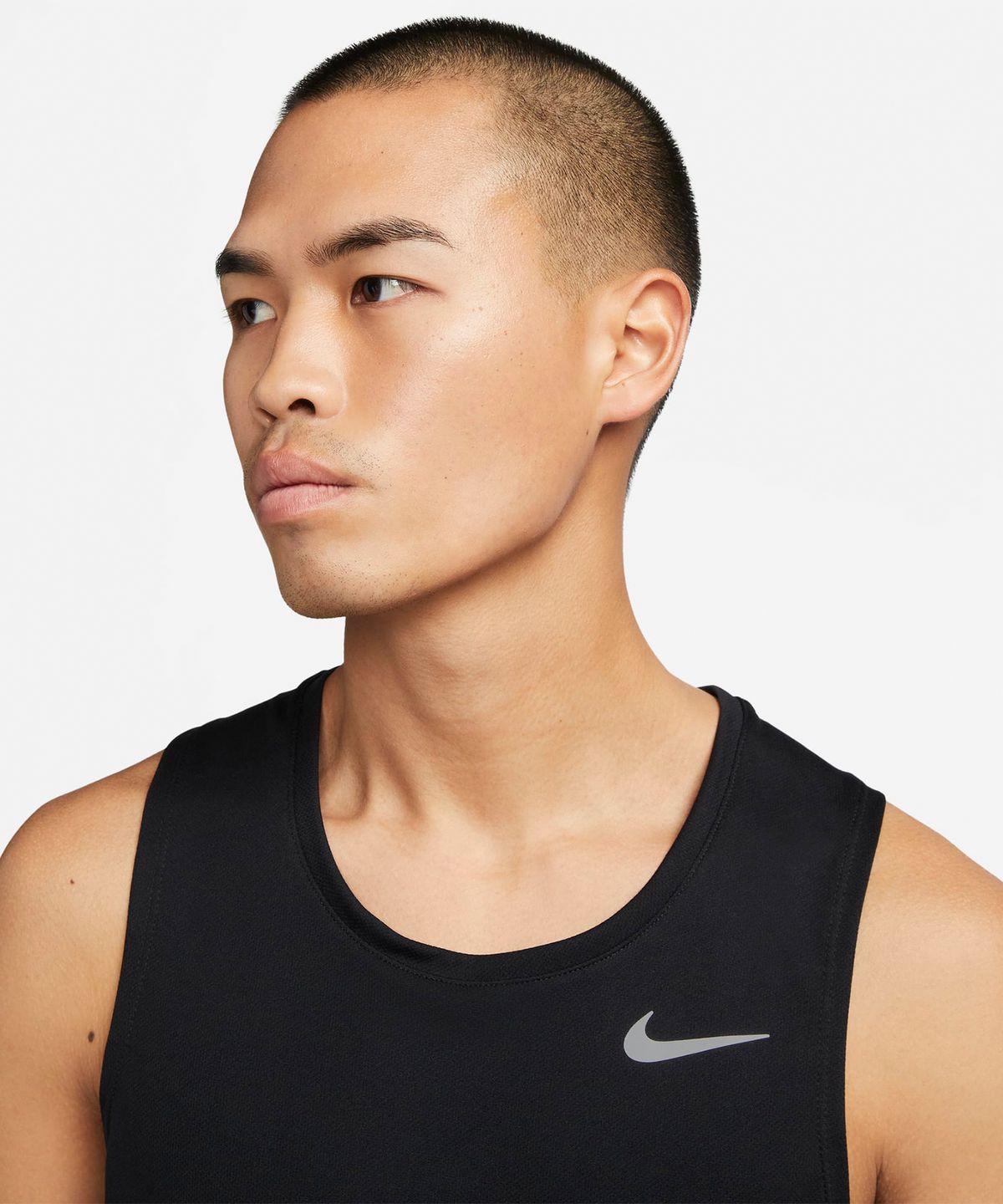 나이키(NIKE) 드라이 핏 마일러 러닝 탱크 M - 블랙:리플렉티브 실버 / DV9322-010