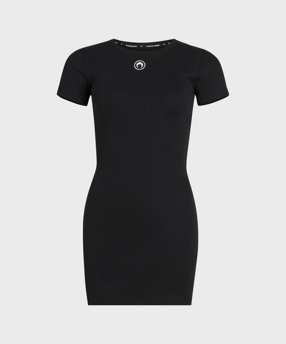 마린 세르(MARINE SERRE) (W) 문 로고 저지 티셔츠 드레스 블랙 MOON LOGO JERSEY T-SHIRT DRESS BK99 BLACK