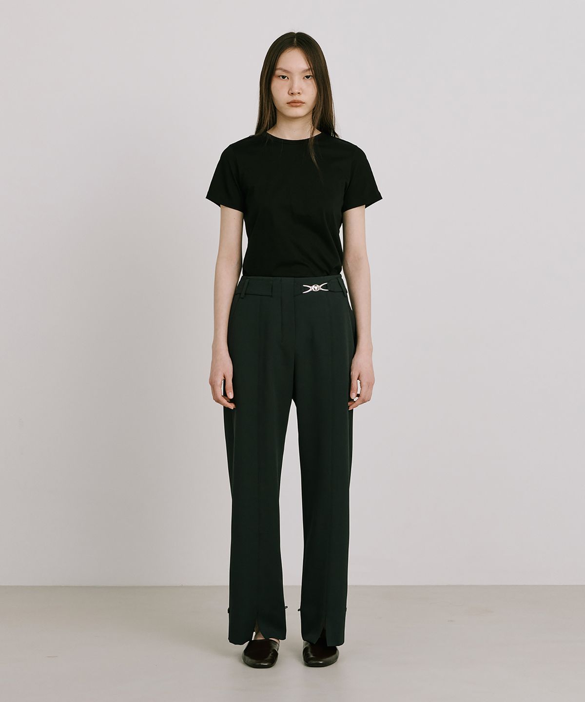 분더캄머(WNDERKAMMER) Bijou Embellishment Tunnel Pants_Dark Navy (비쥬 장식 터널팬츠_다크네이비)