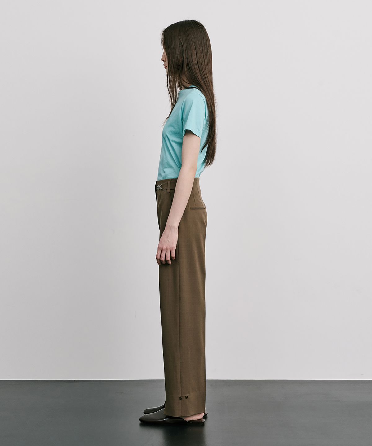 분더캄머(WNDERKAMMER) Bijou Embellishment Tunnel Pants_Brown(비쥬 장식 터널팬츠_브라운)