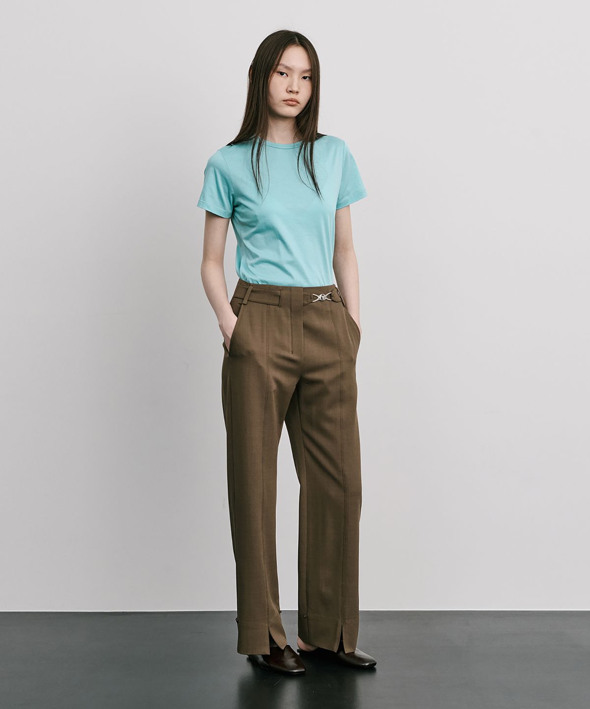 분더캄머(WNDERKAMMER) Bijou Embellishment Tunnel Pants_Brown(비쥬 장식 터널팬츠_브라운)