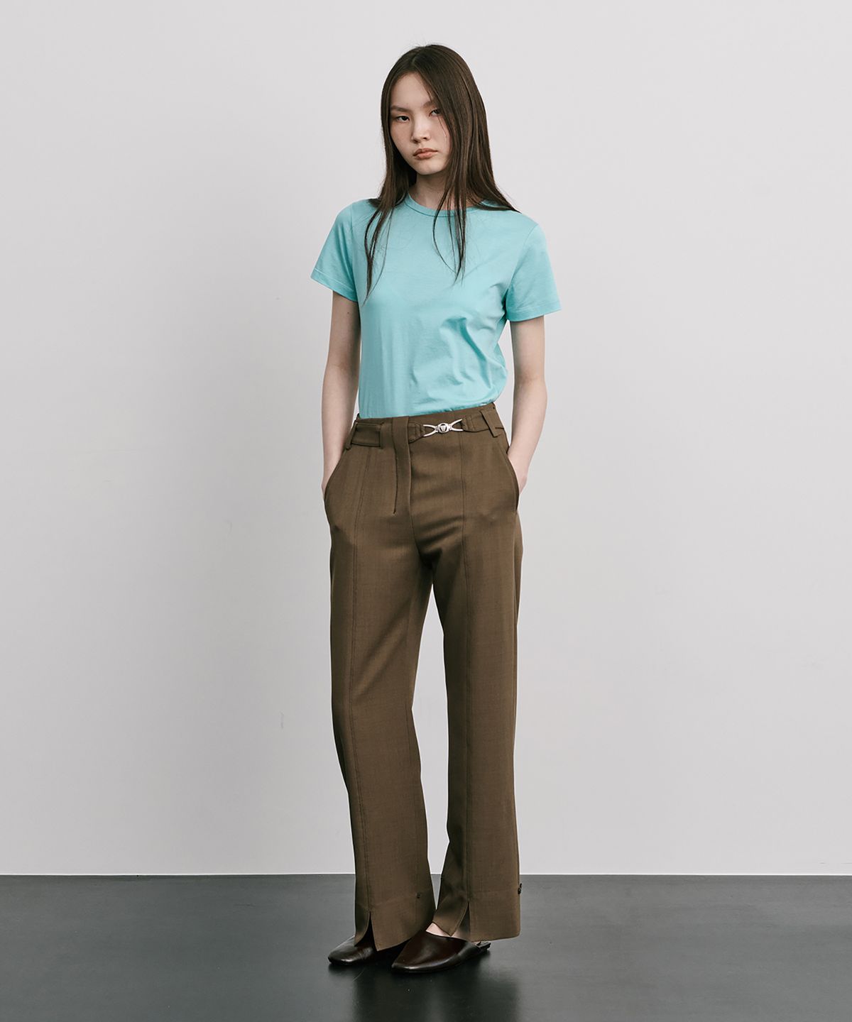 분더캄머(WNDERKAMMER) Bijou Embellishment Tunnel Pants_Brown(비쥬 장식 터널팬츠_브라운)