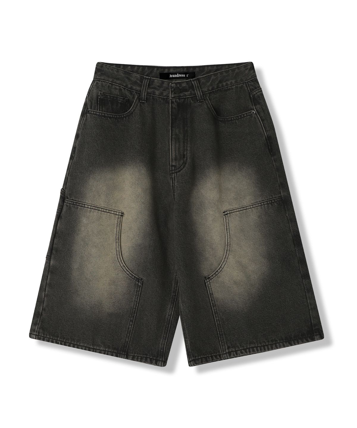어반드레스(AVANDRESS) Carpenter Denim Shorts LIGHT BLUE