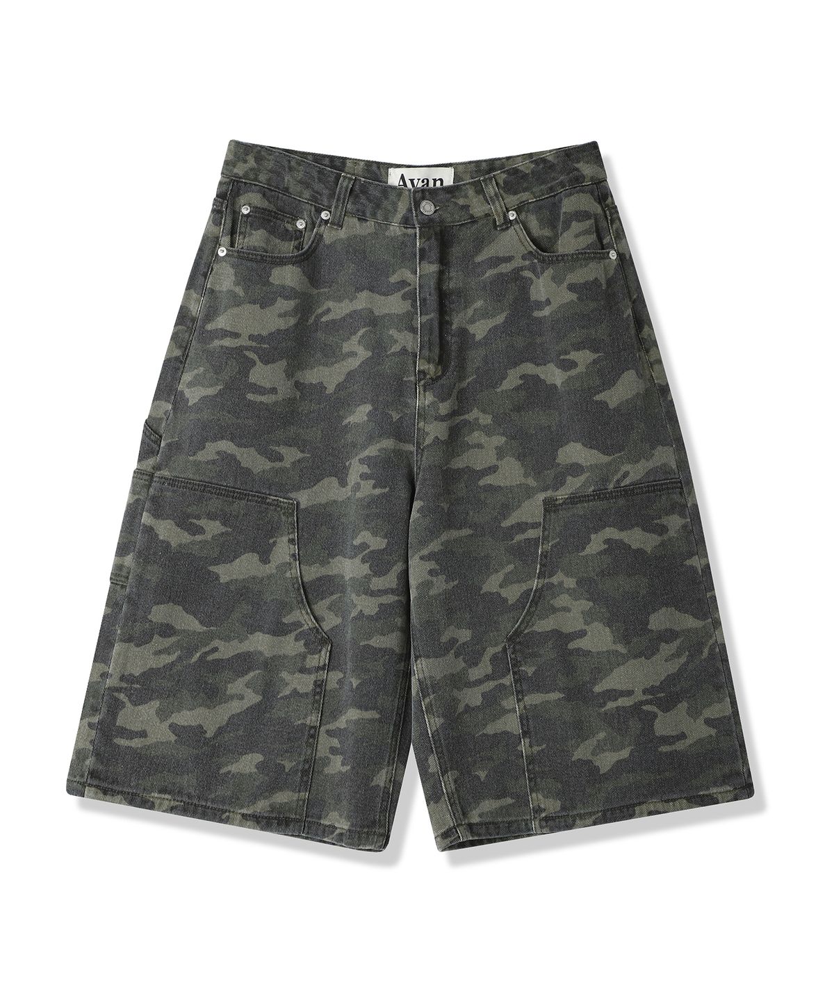 어반드레스(AVANDRESS) Carpenter Denim Shorts LIGHT BLUE