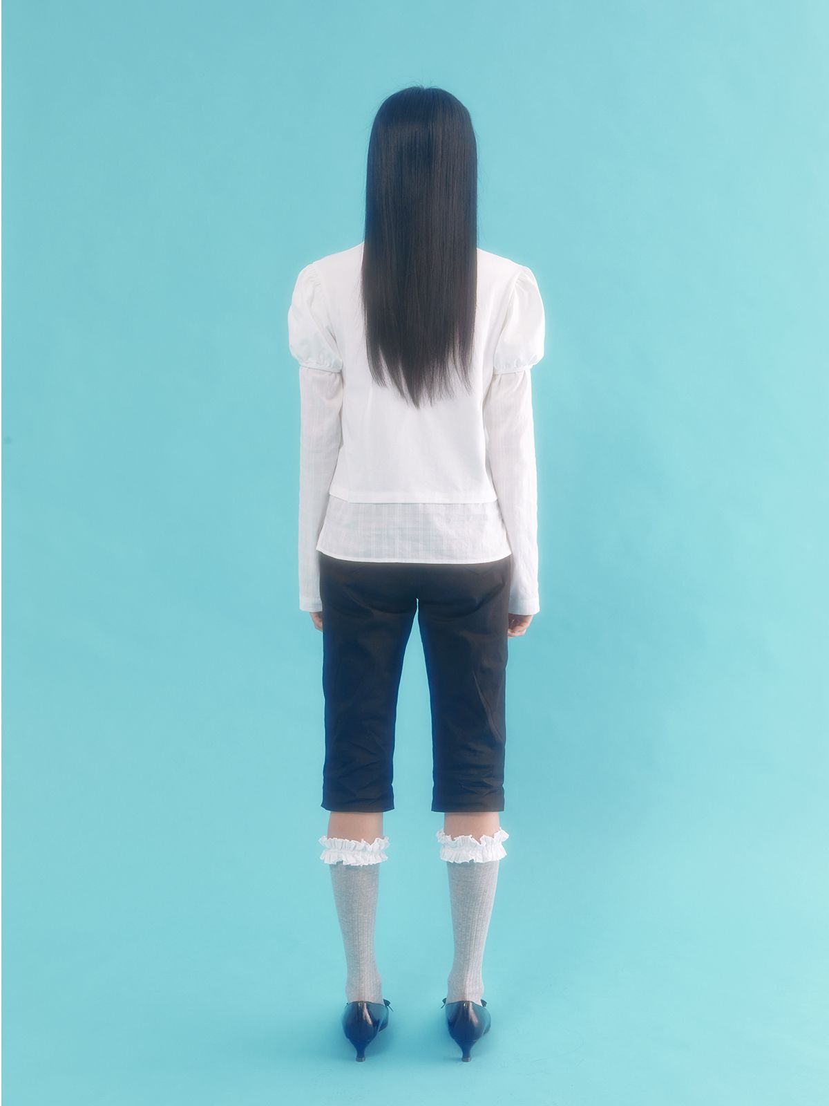네프네프(NEFNEF) layered puff top_ivory