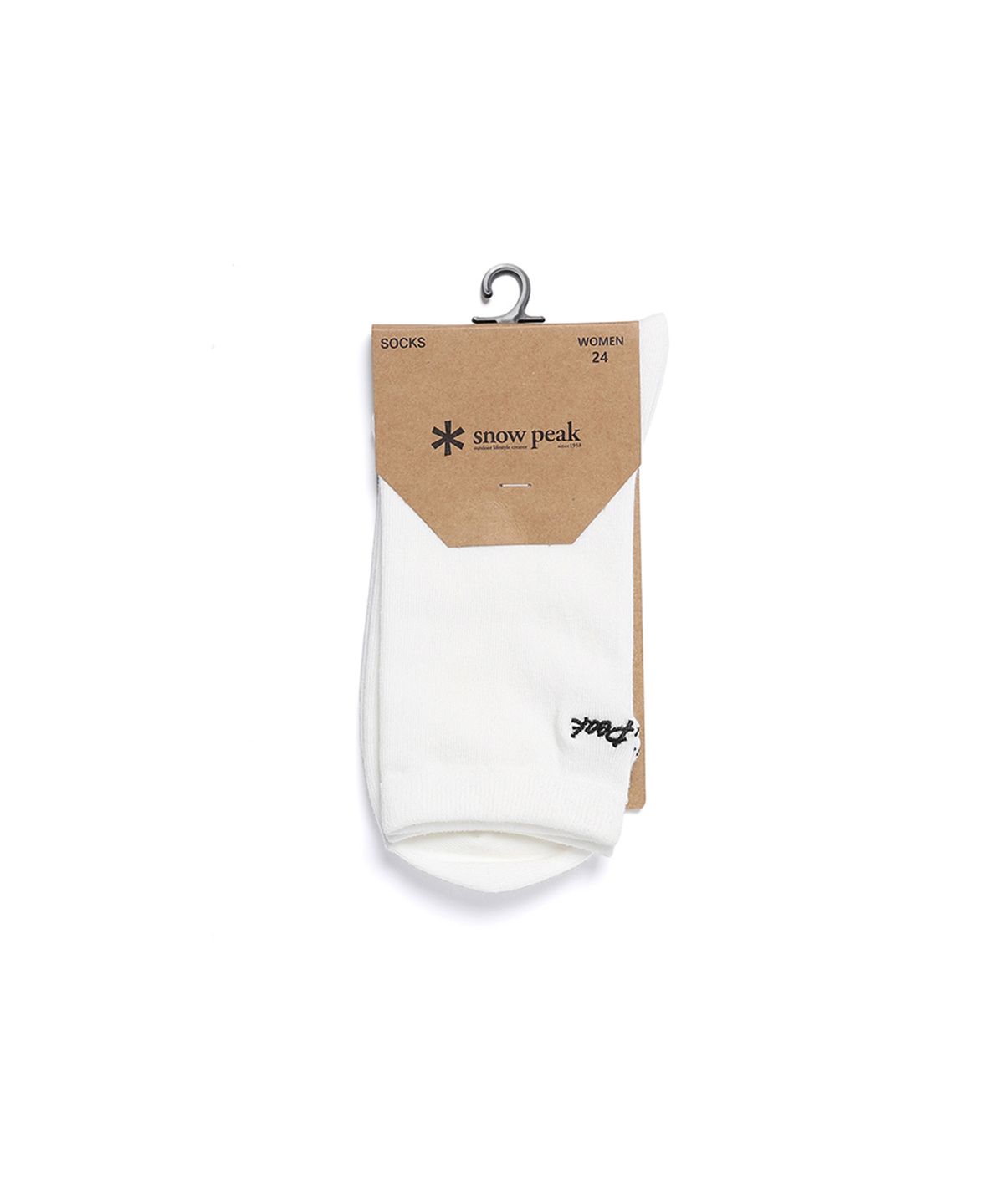 스노우피크 어패럴(SNOWPEAK APPAREL) 레터링 크루삭스 (S25ZWFSO84) Off White