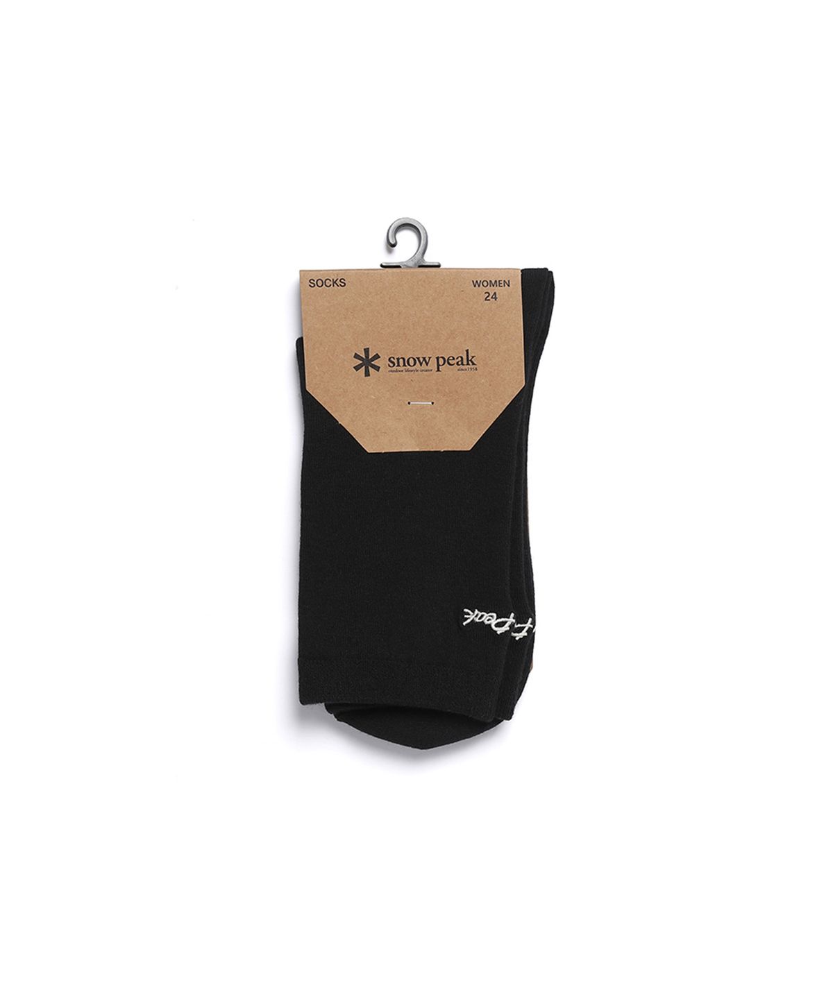 스노우피크 어패럴(SNOWPEAK APPAREL) 레터링 크루삭스 (S25ZWFSO84) Black