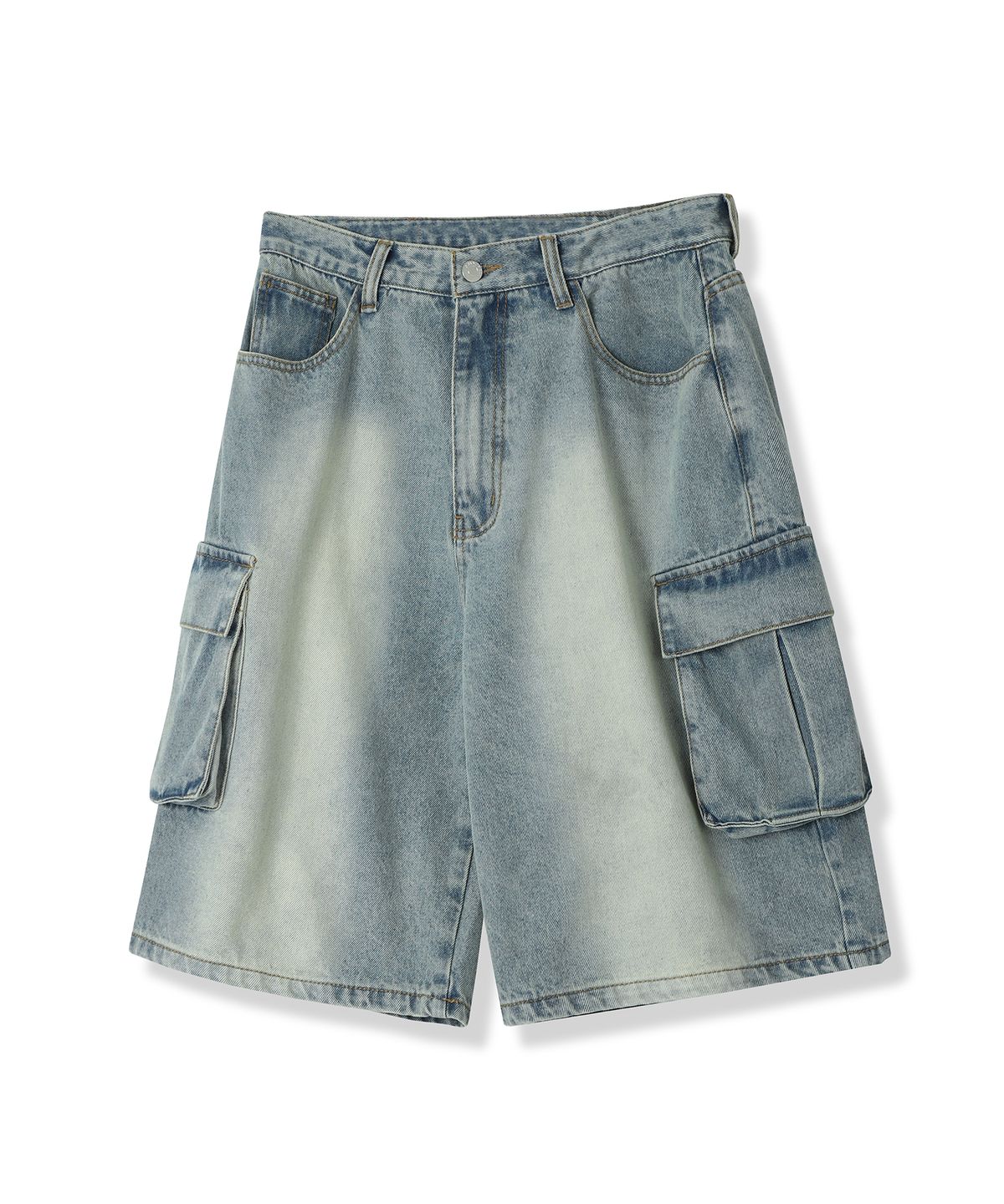 어반드레스(AVANDRESS) Wide Cargo Half Denim Pants - 3COL