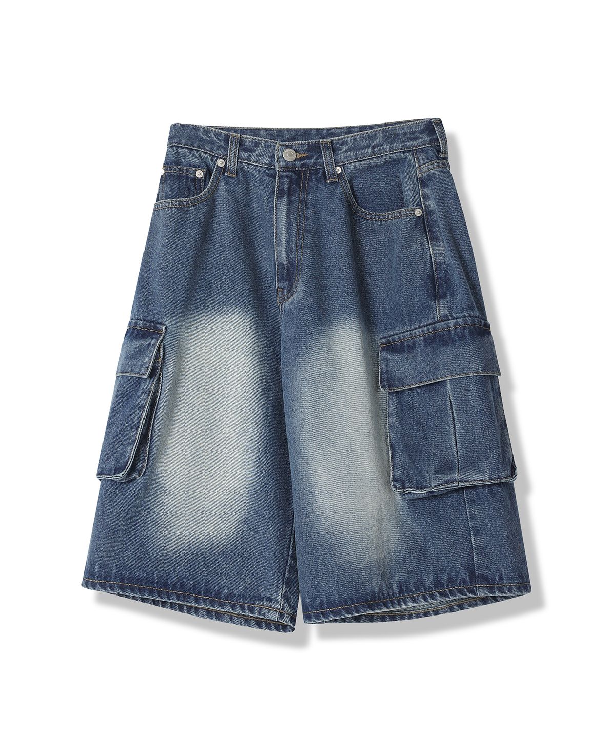 어반드레스(AVANDRESS) Wide Cargo Half Denim Pants - 3COL