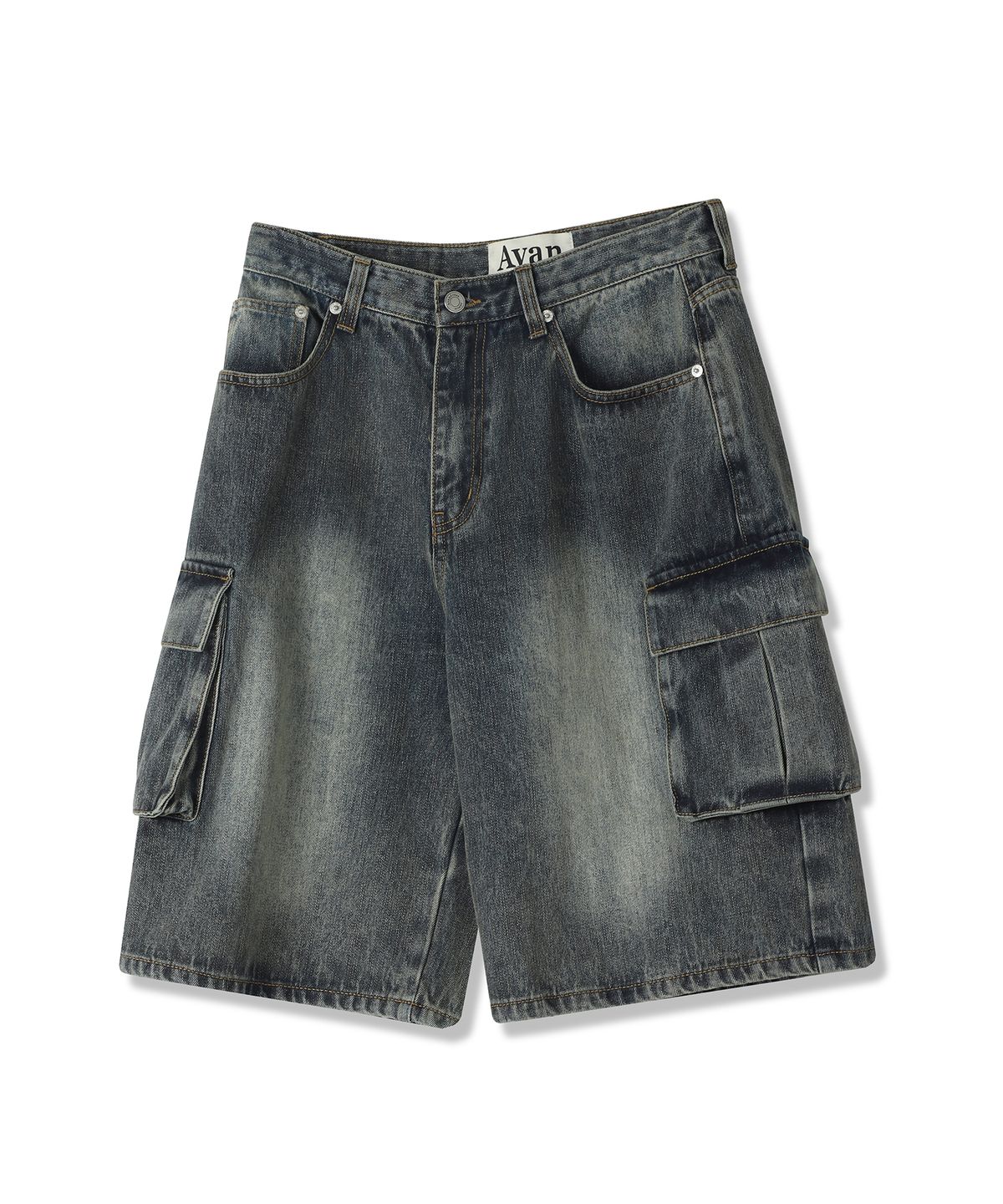 어반드레스(AVANDRESS) Wide Cargo Half Denim Pants - 3COL