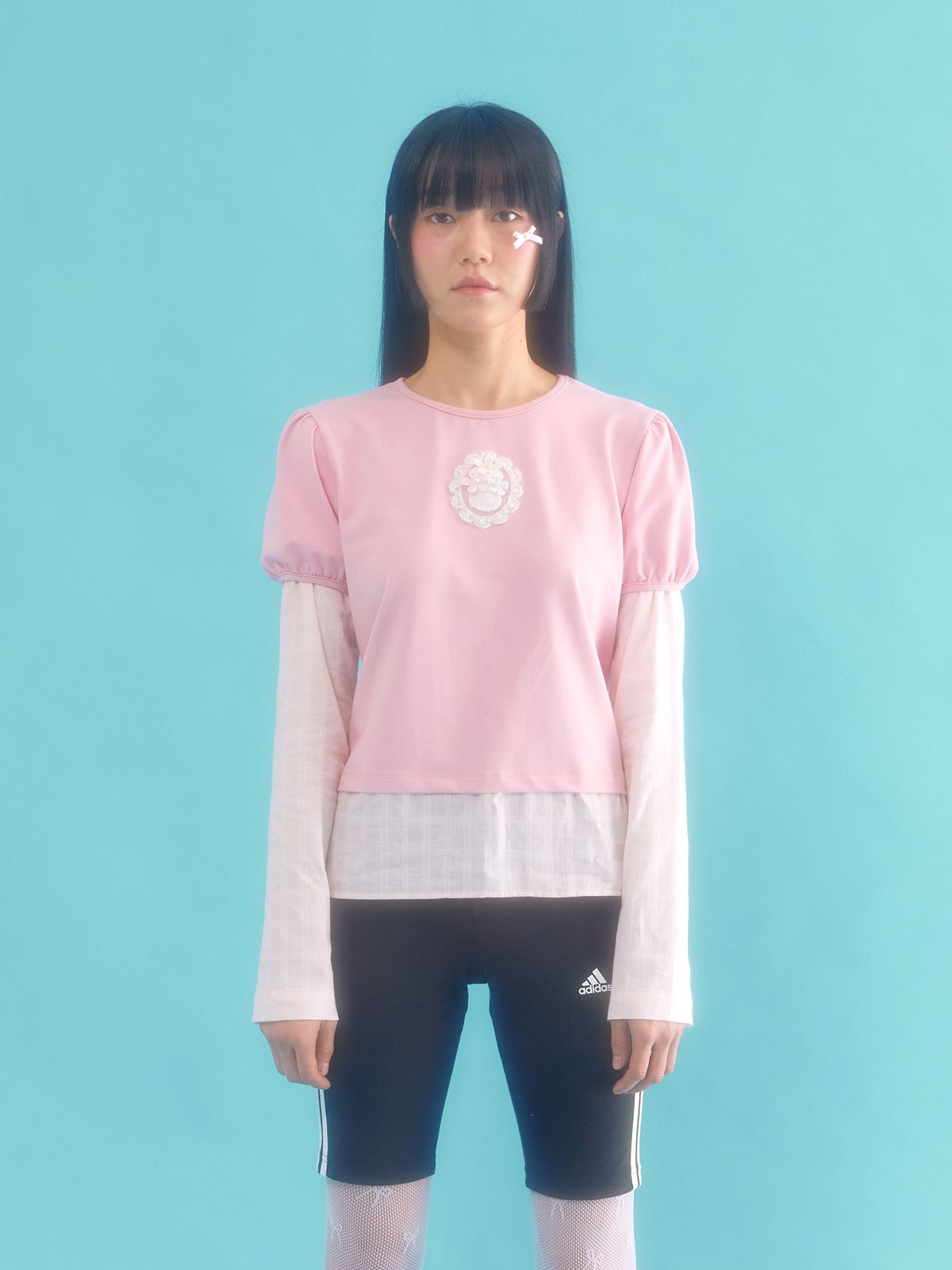 네프네프(NEFNEF) layered puff top_pink