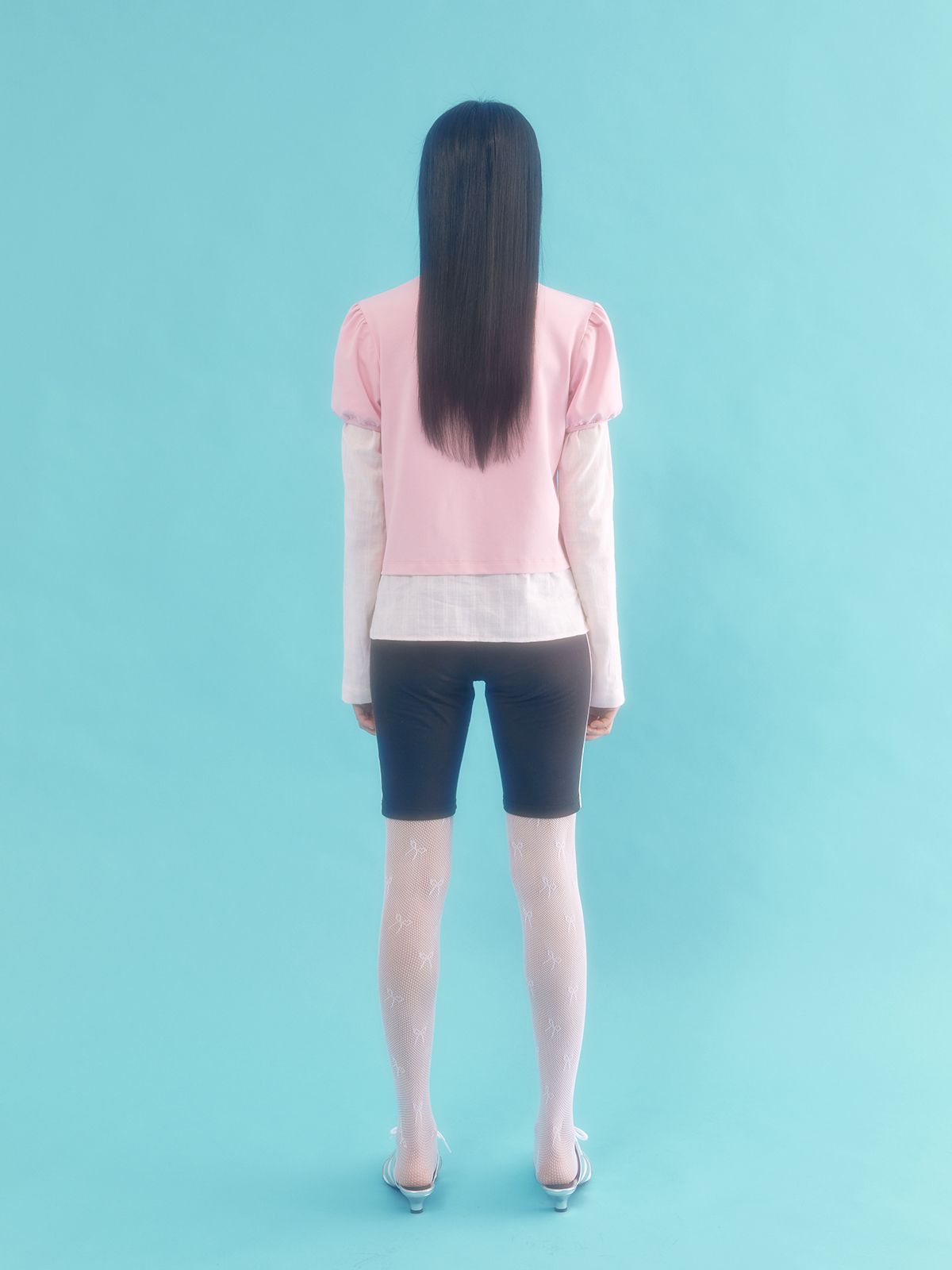 네프네프(NEFNEF) layered puff top_pink