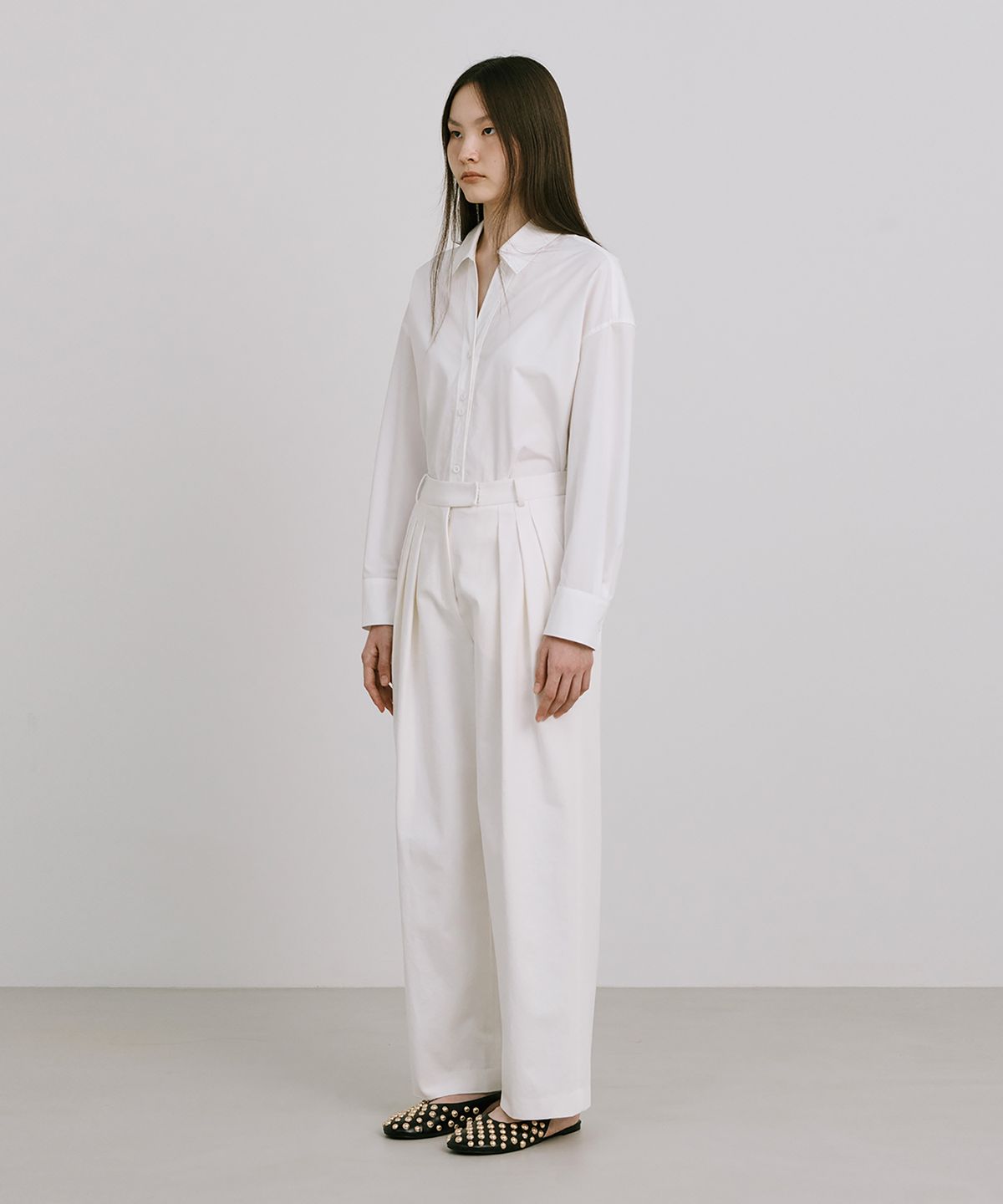 분더캄머(WNDERKAMMER) 25 Cotton Wide Pants_White(25코튼와이드팬츠_화이트)