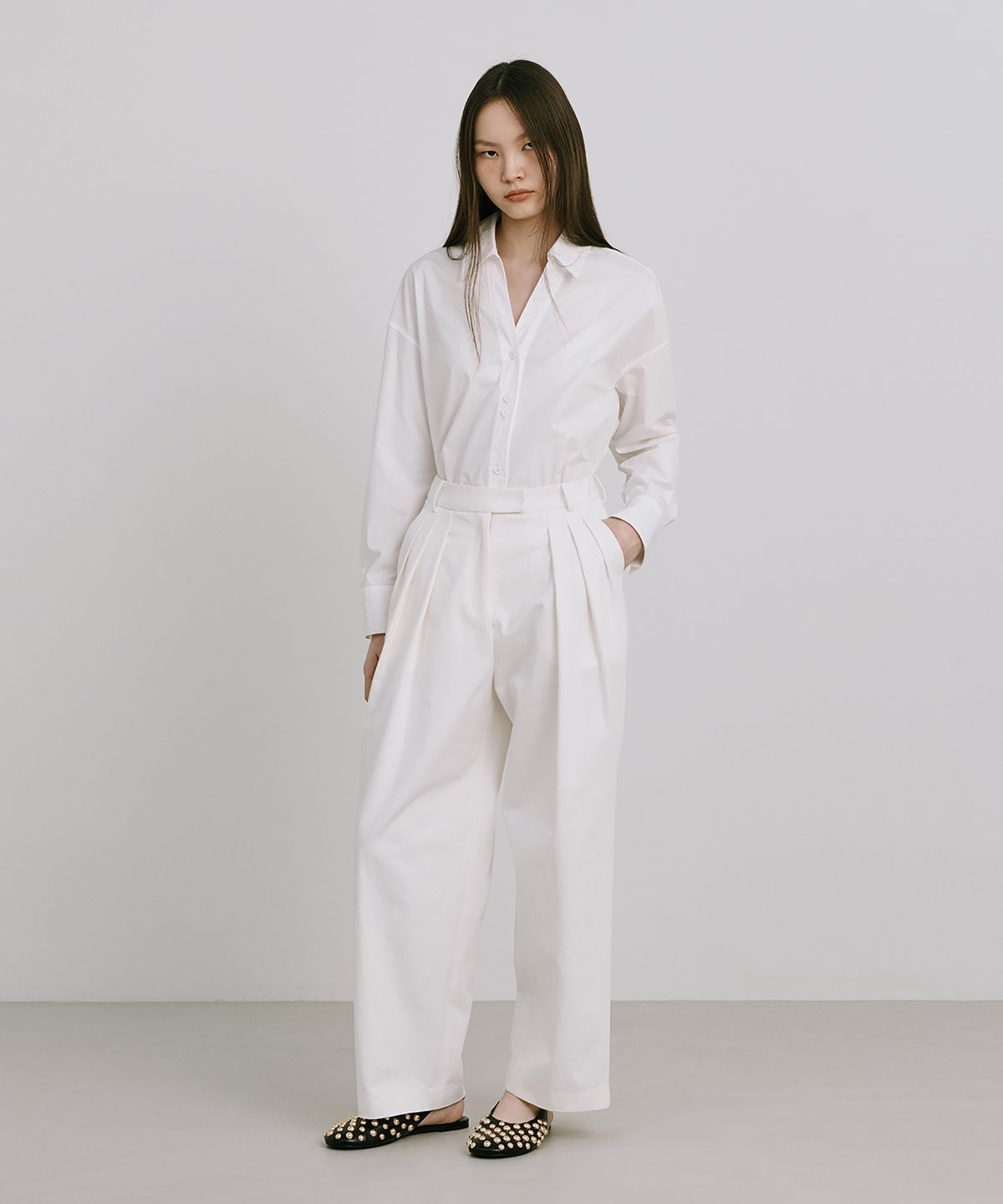 분더캄머(WNDERKAMMER) 25 Cotton Wide Pants_White(25코튼와이드팬츠_화이트)