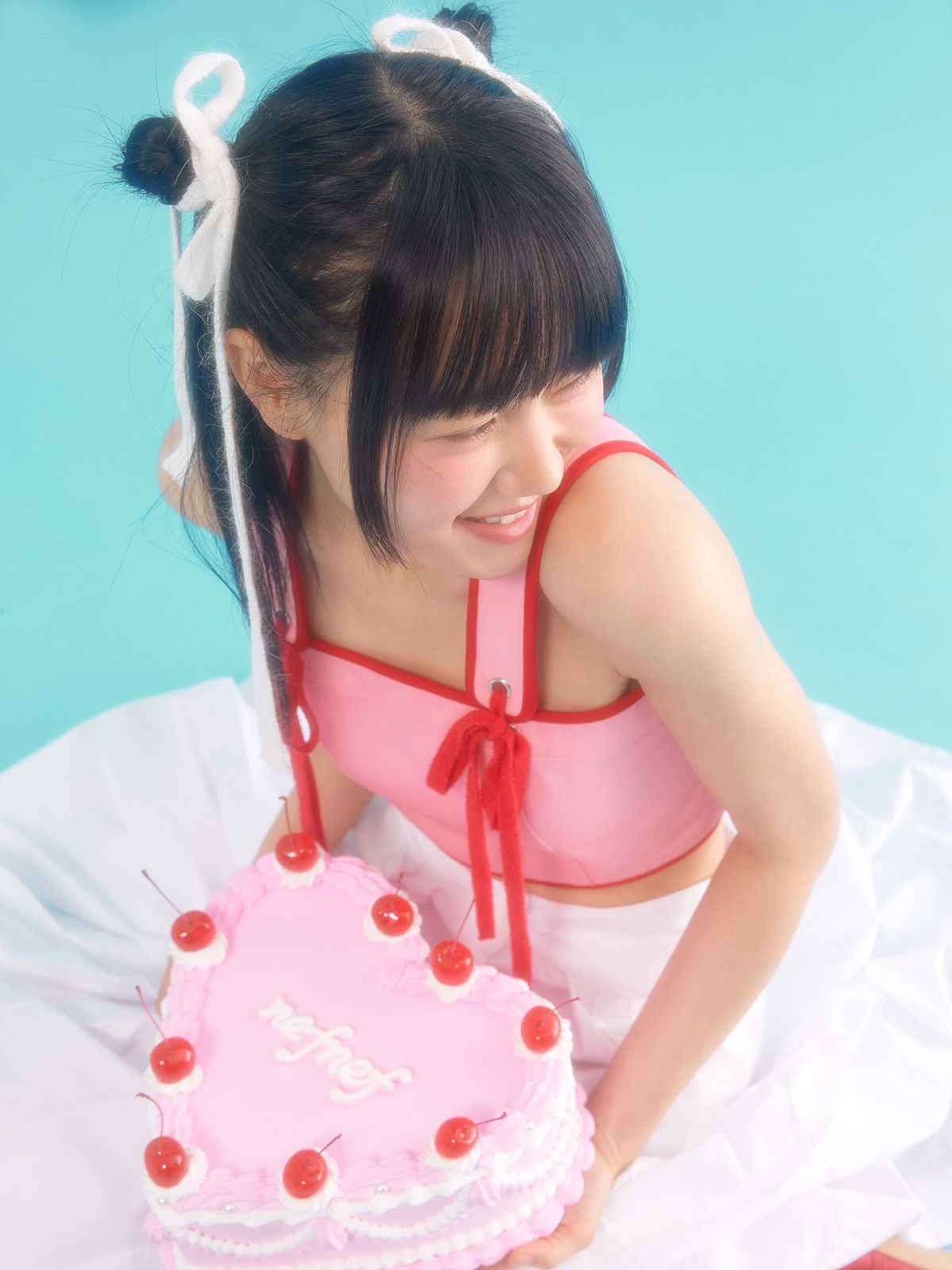 네프네프(NEFNEF) ribbon bustier_pink