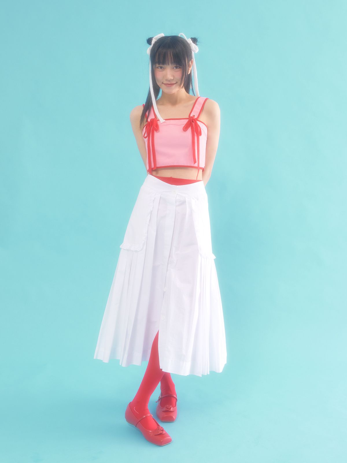 네프네프(NEFNEF) ribbon bustier_pink