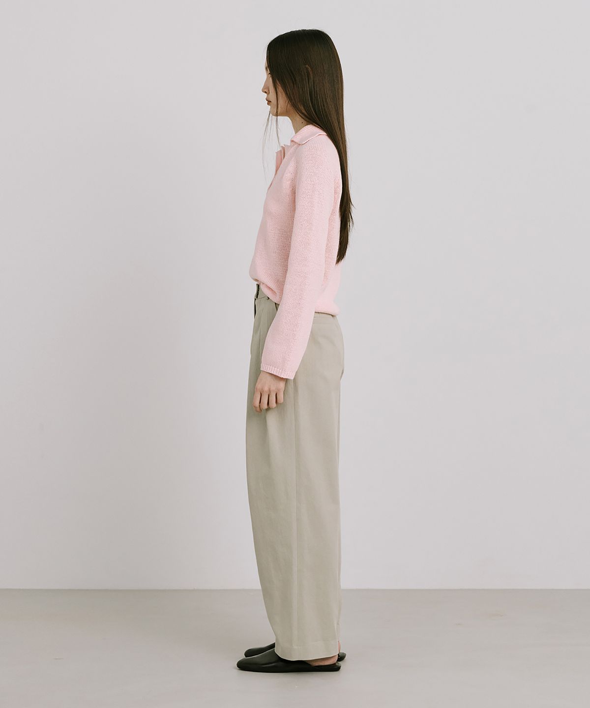 분더캄머(WNDERKAMMER) 25 Cotton Wide Pants_Light Khaki(25코튼와이드팬츠_라이트카키)