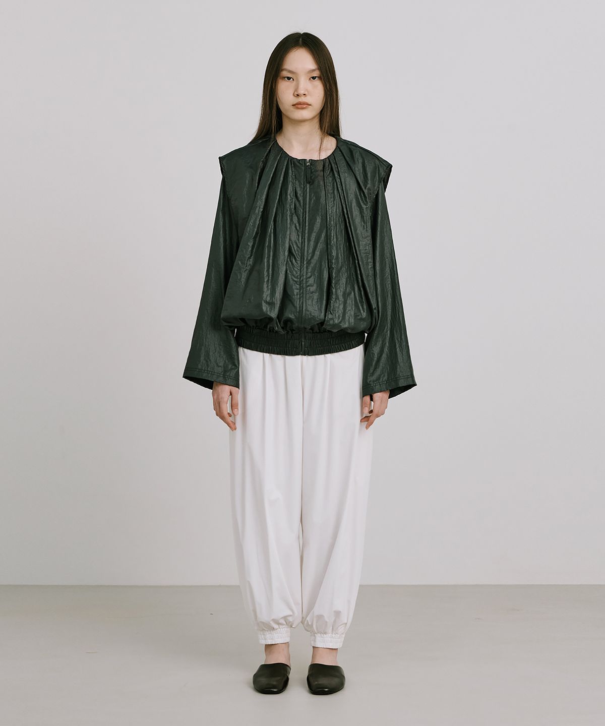 분더캄머(WNDERKAMMER) Shirred Moon Jar Jumper_Black (주름달항아리 점퍼_블랙)
