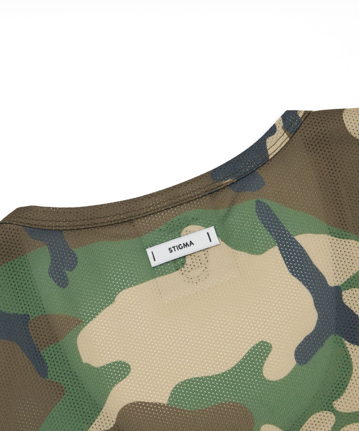 스티그마(STIGMA) Mesh Oversized Sleeveless Camouflage