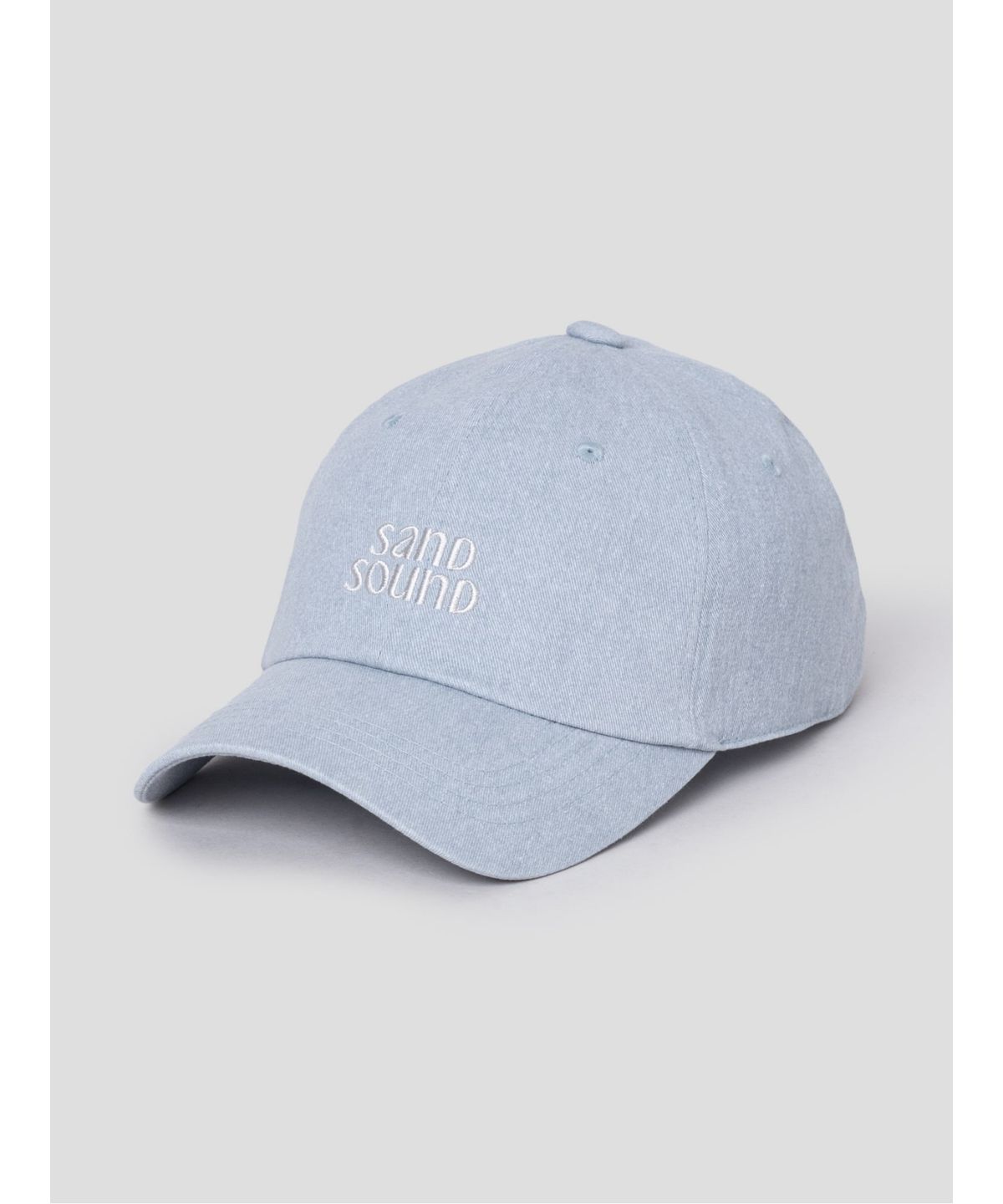 샌드 사운드(SAND SOUND) (UNISEX) 스몰 로고 캡 모자  라이트 블루