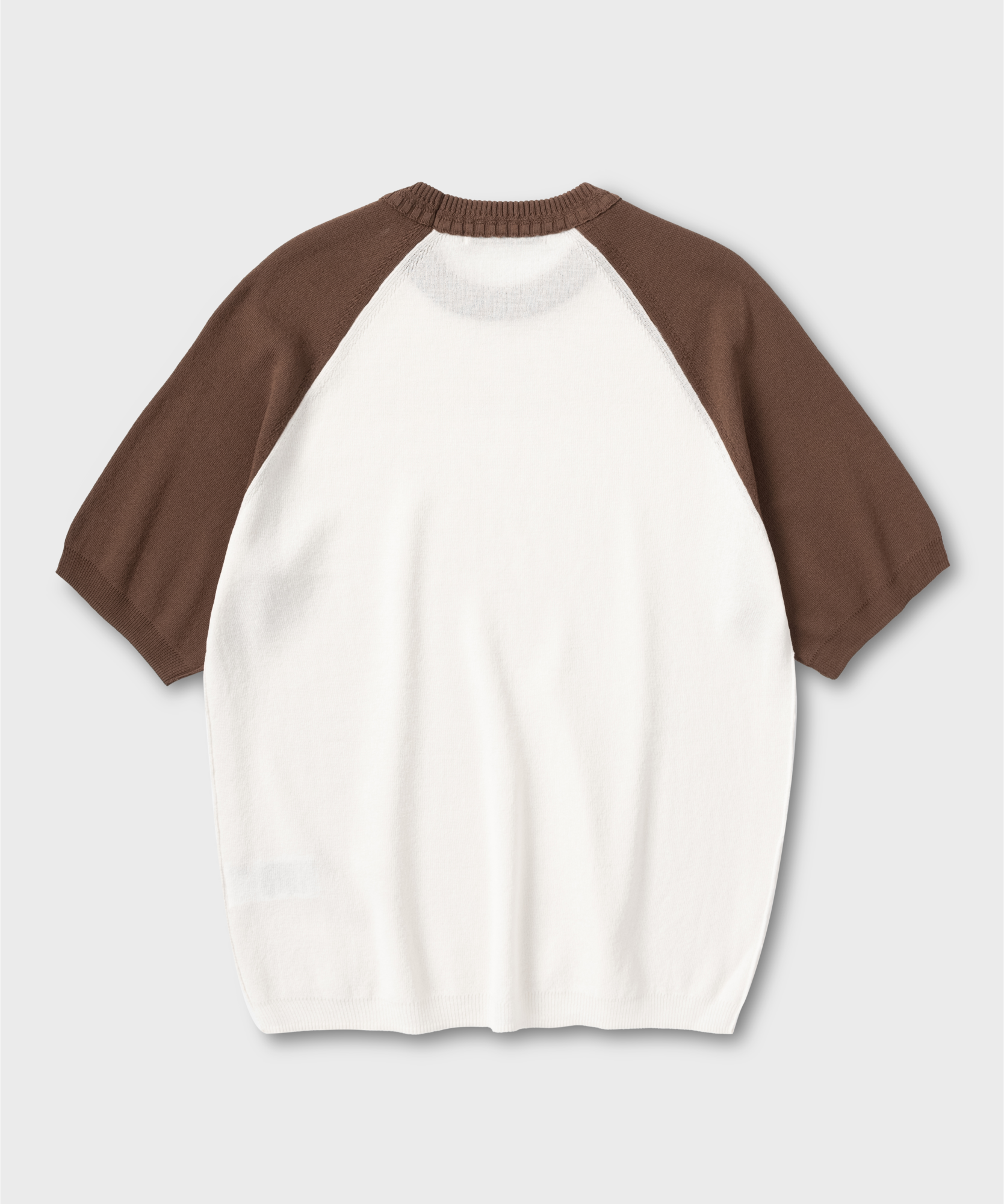 MUSINSA | NONBLANK Raglan HS Knit_IVORY/BROWN