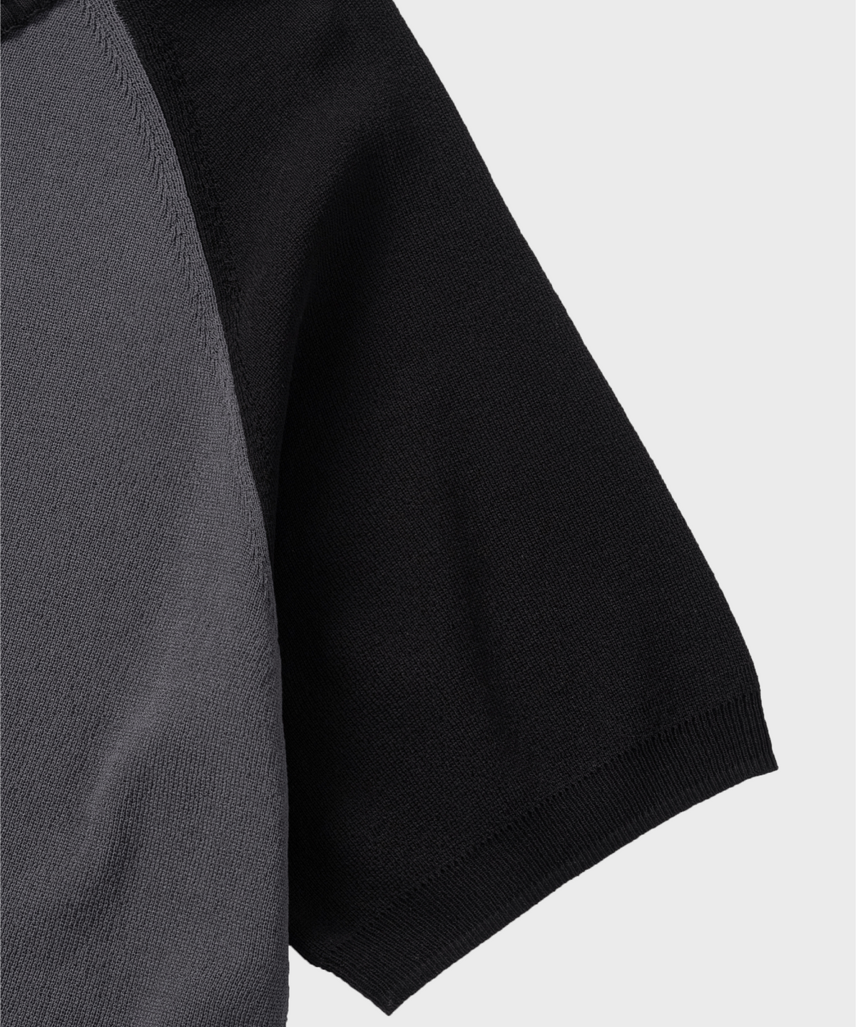 넌블랭크(NONBLANK) 래글런 HS 니트_DARK GREY/BLACK