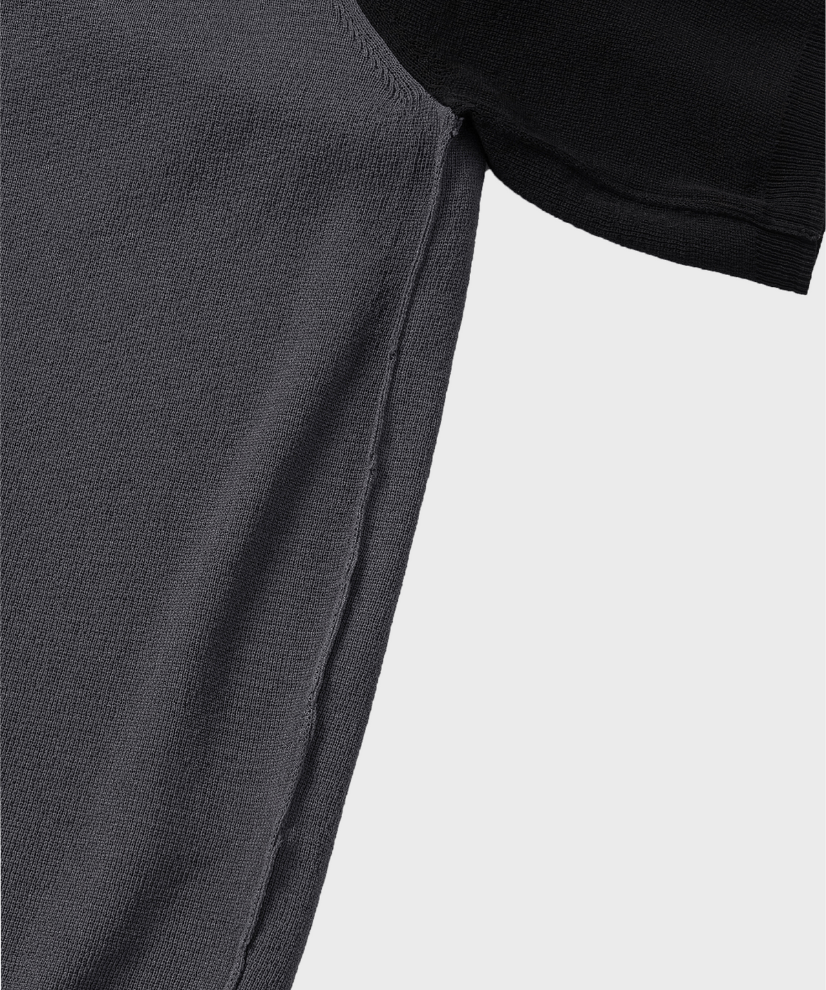 넌블랭크(NONBLANK) 래글런 HS 니트_DARK GREY/BLACK